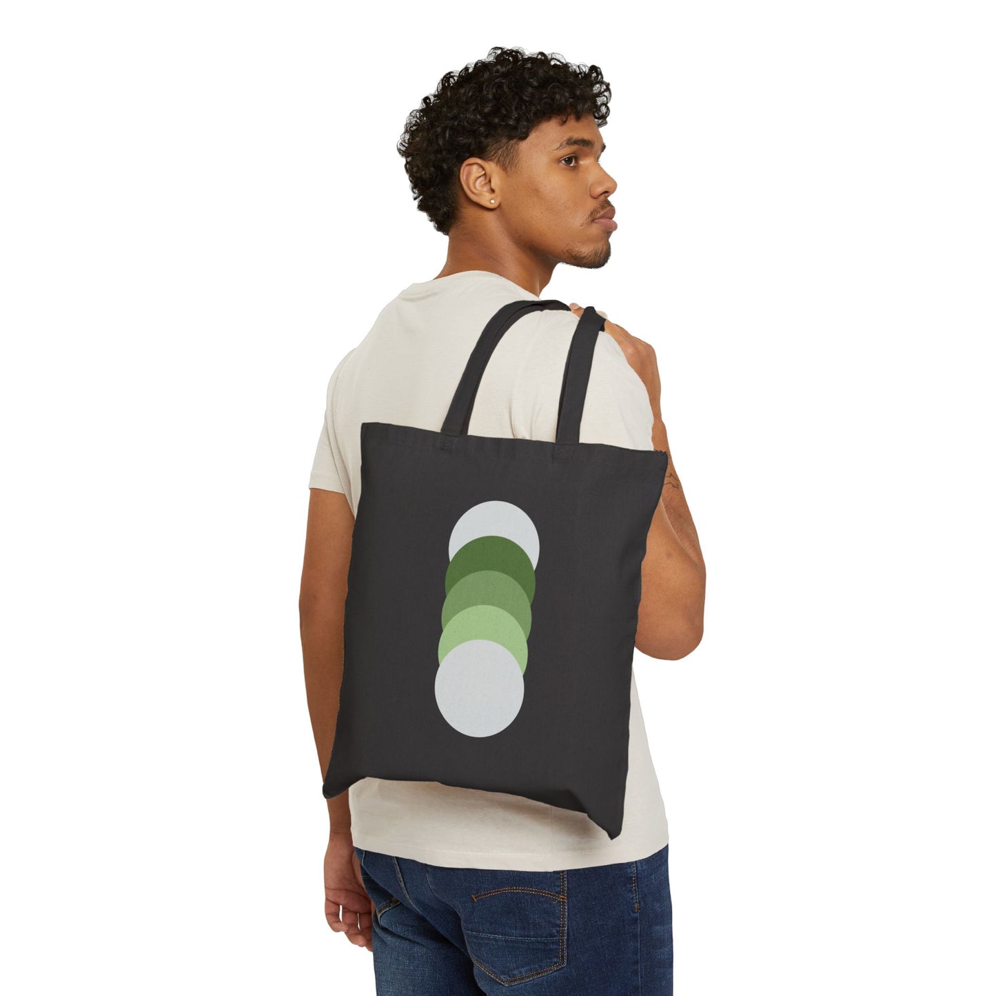 Stay Centered Minimalist Cotton Canvas Tote Bag – Sage Green Wellness Aesthetic Everyday Carryall