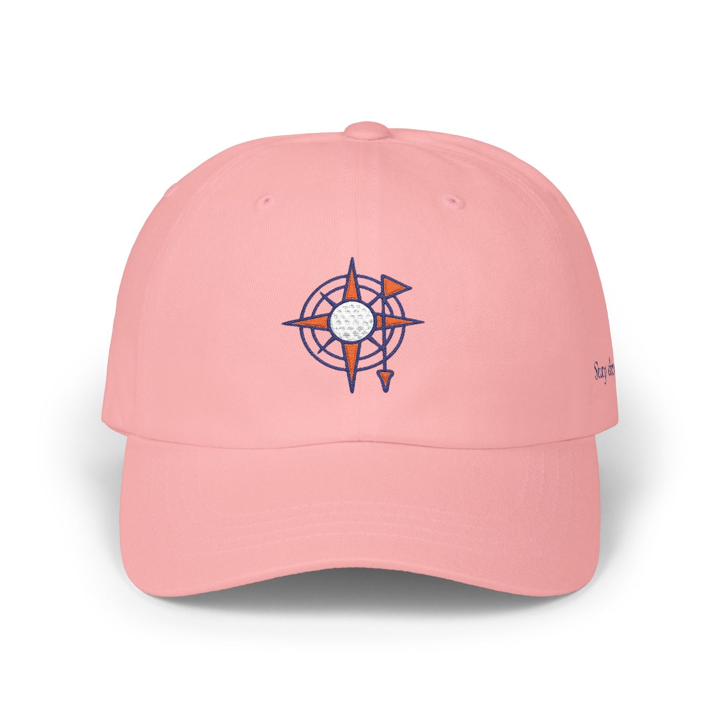 Stay the Course Embroidered Dad Hat | Compass Golf Flag Cap | Vintage Adventure Baseball Hat | Unisex Golf Lifestyle Cap