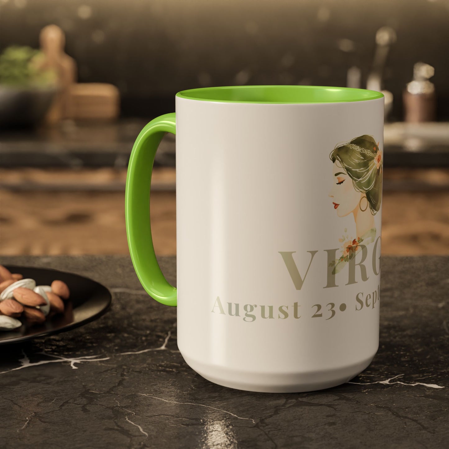 Virgo Zodiac Mug - August 23-September 22 Astrology Coffee Cup - Virgo Maiden Zodiac Sign Mug - 15 oz.