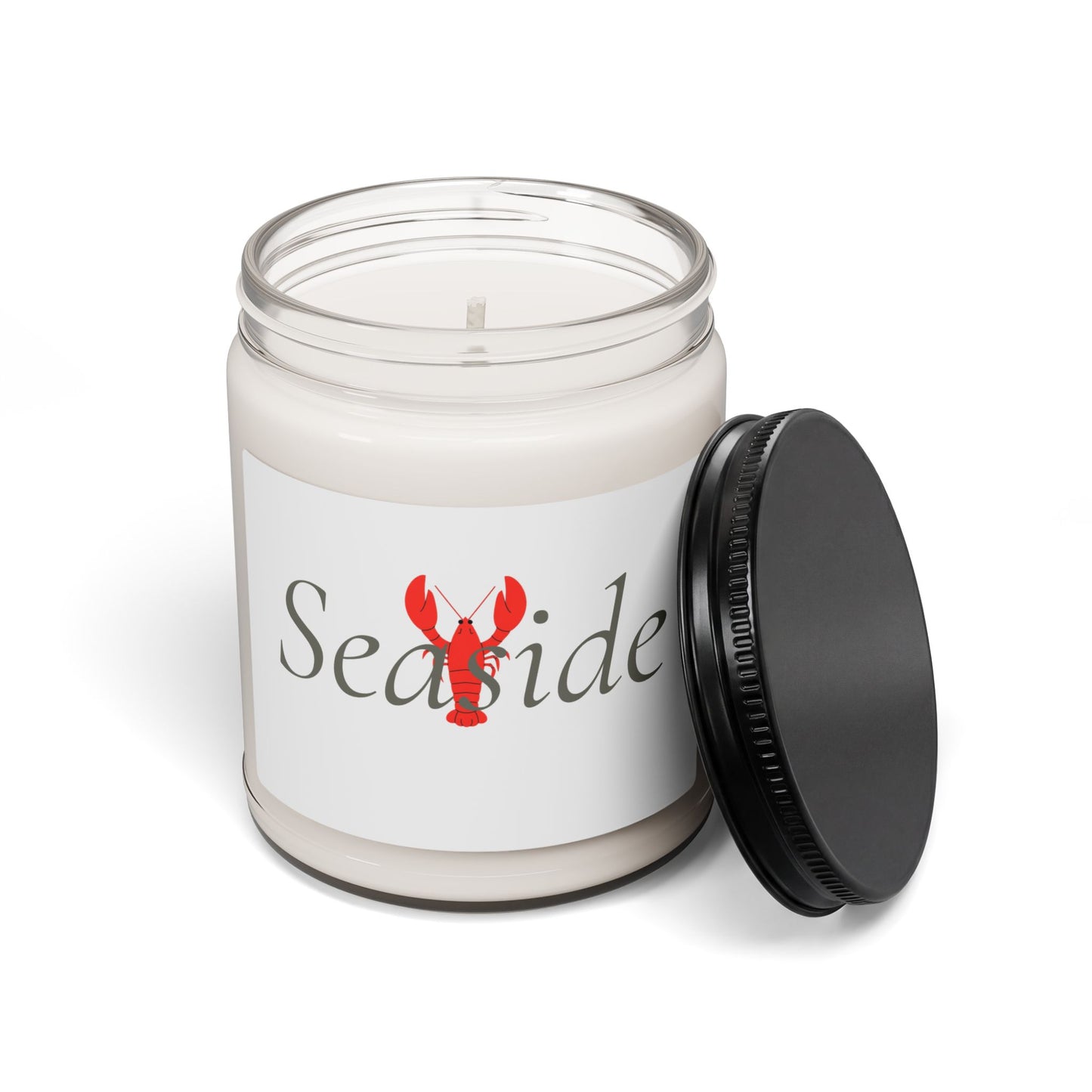 Seaside Lobster Soy Candle — 9oz Scented Jar, Coastal Nautical Home Decor