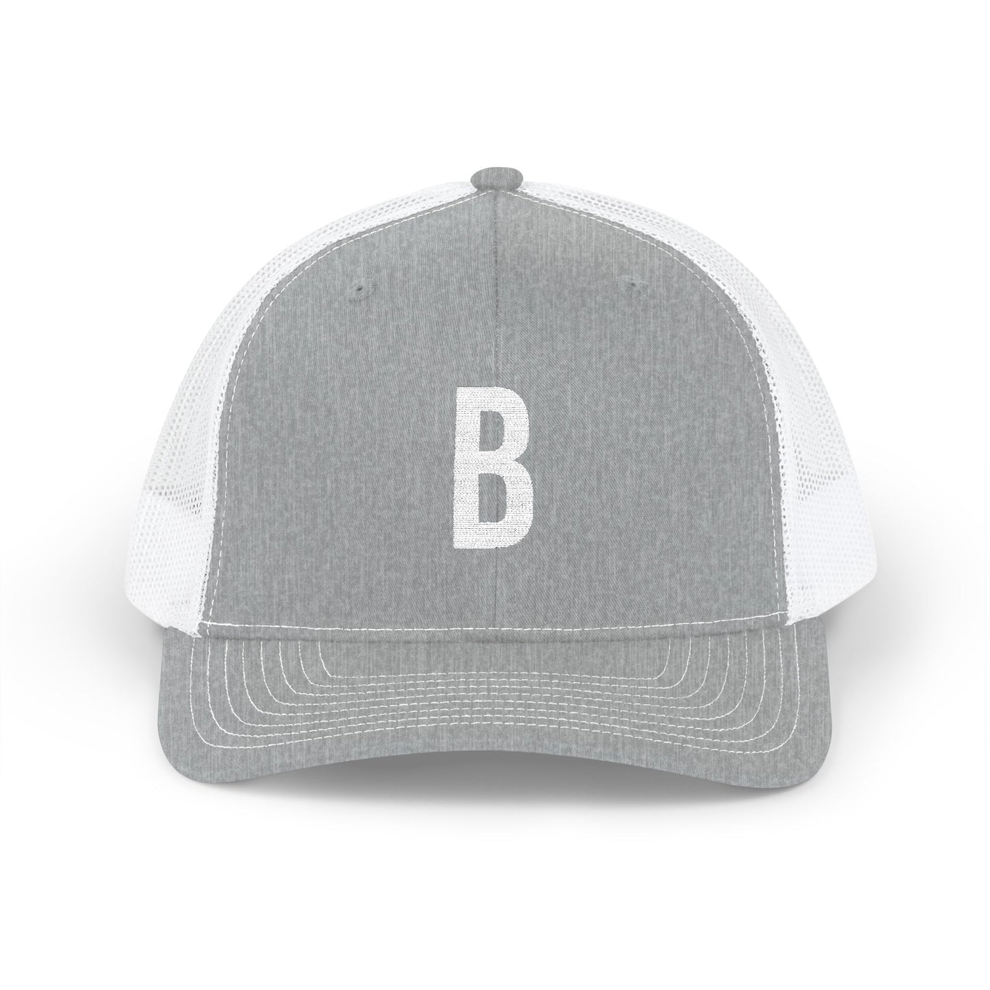 Boston (B) Embroidered Monogram Snapback Trucker Cap - Heritage Places Collection