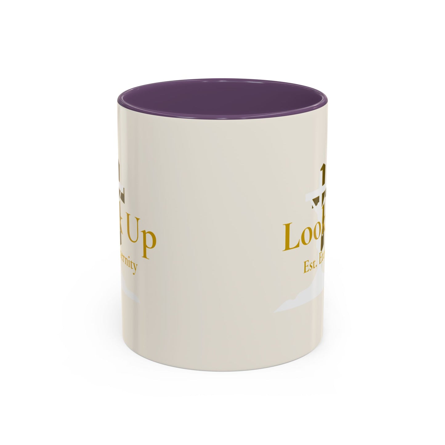 Look Up Est. Eternity Accent Coffee Mug with Cross – 11 oz & 15 oz