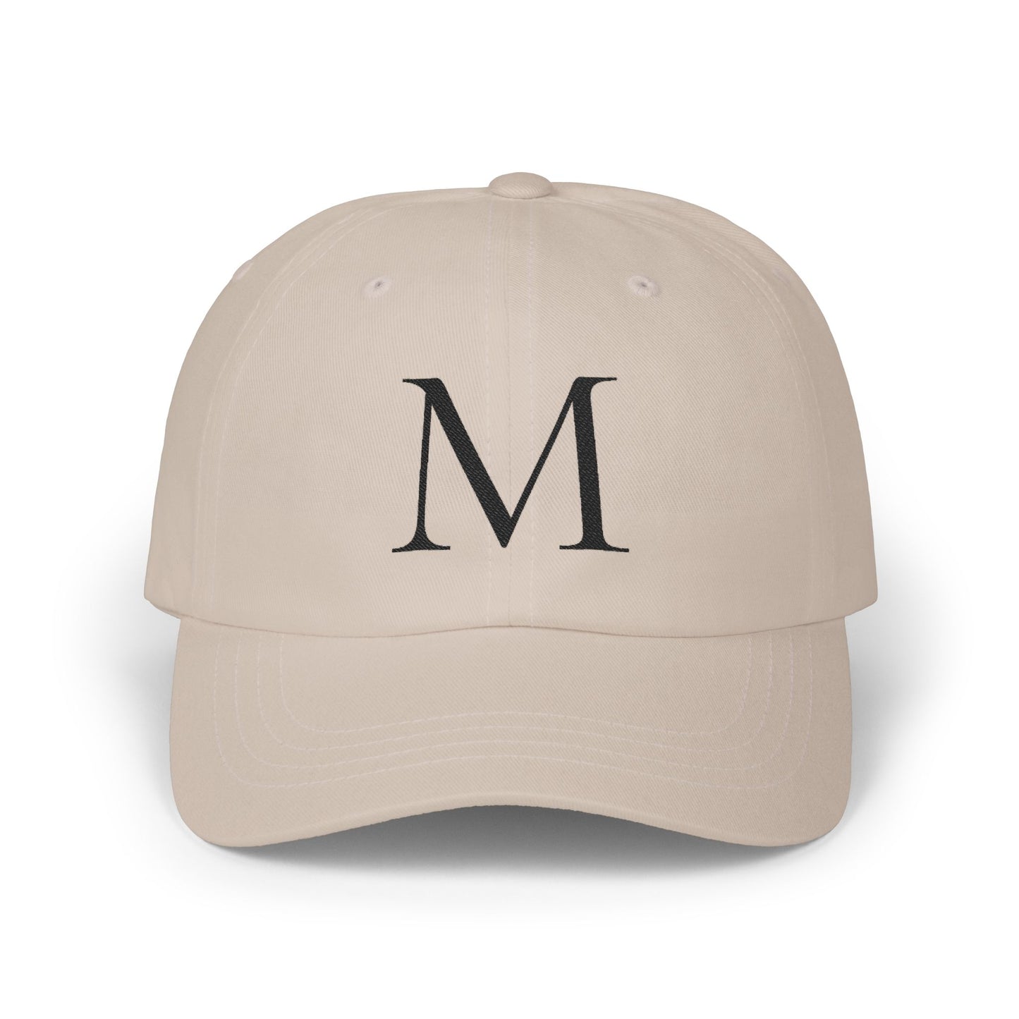 Wear My Story Embroidered Initial Hat - Letter M on the Classic Dad Cap
