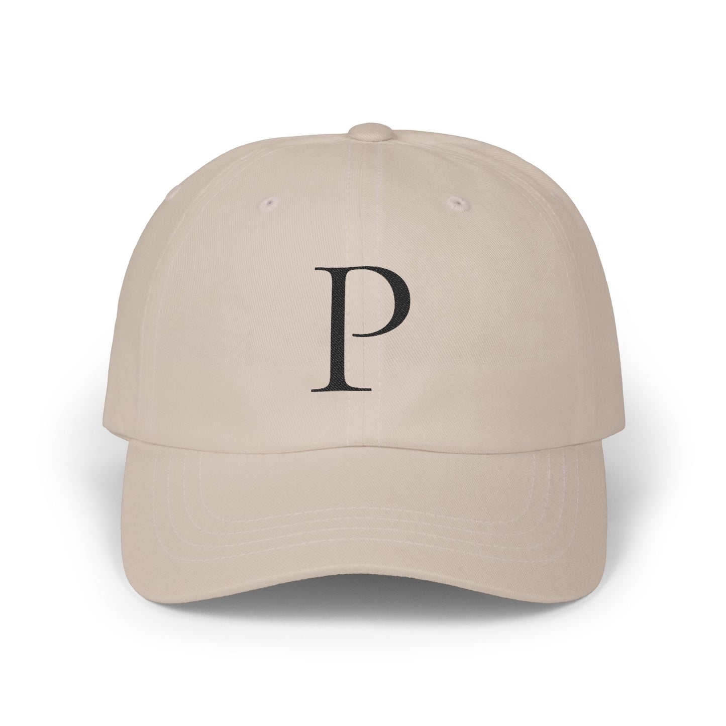 Wear My Story Embroidered Initial Hat - Letter P on the Classic Dad Cap
