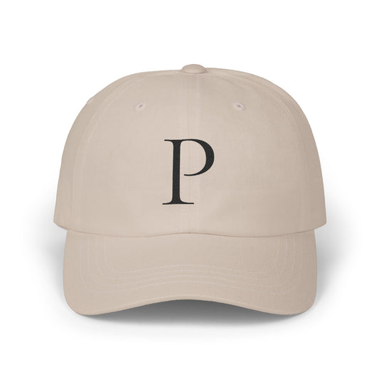 Wear My Story Embroidered Initial Hat - Letter P on the Classic Dad Cap