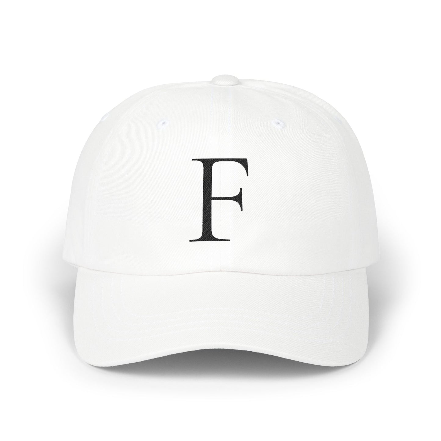 Wear My Story Embroidered Initial Hat - Letter F on the Classic Dad Cap