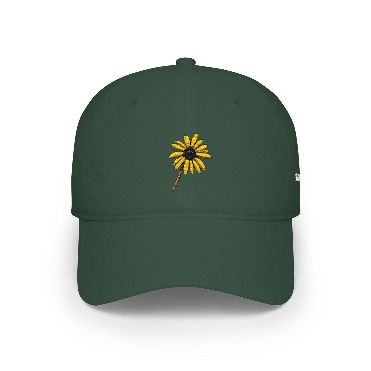 Black-Eyed Susan Mom Cap — Low Profile Baseball Hat with Embroidered flower