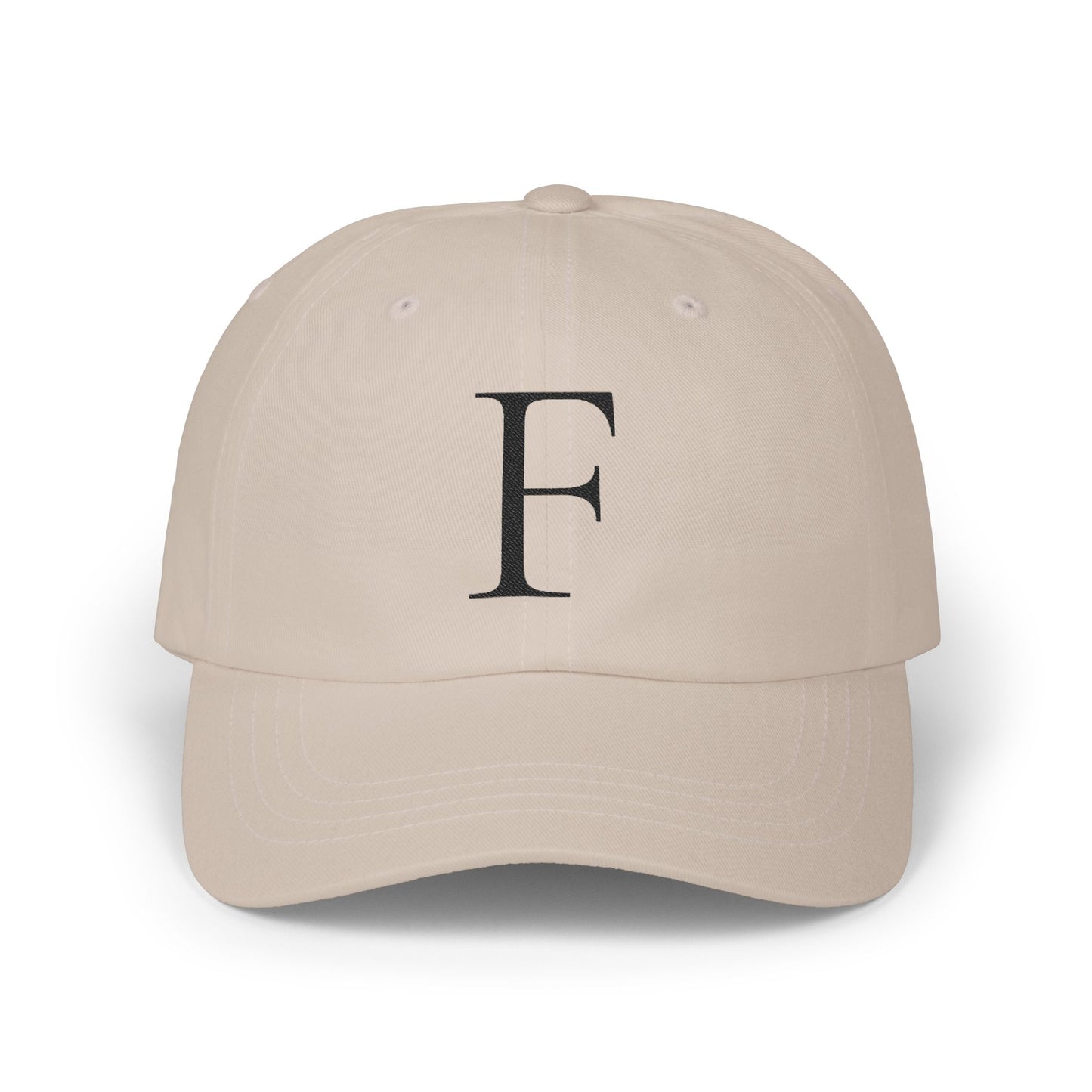 Wear My Story Embroidered Initial Hat - Letter F on the Classic Dad Cap