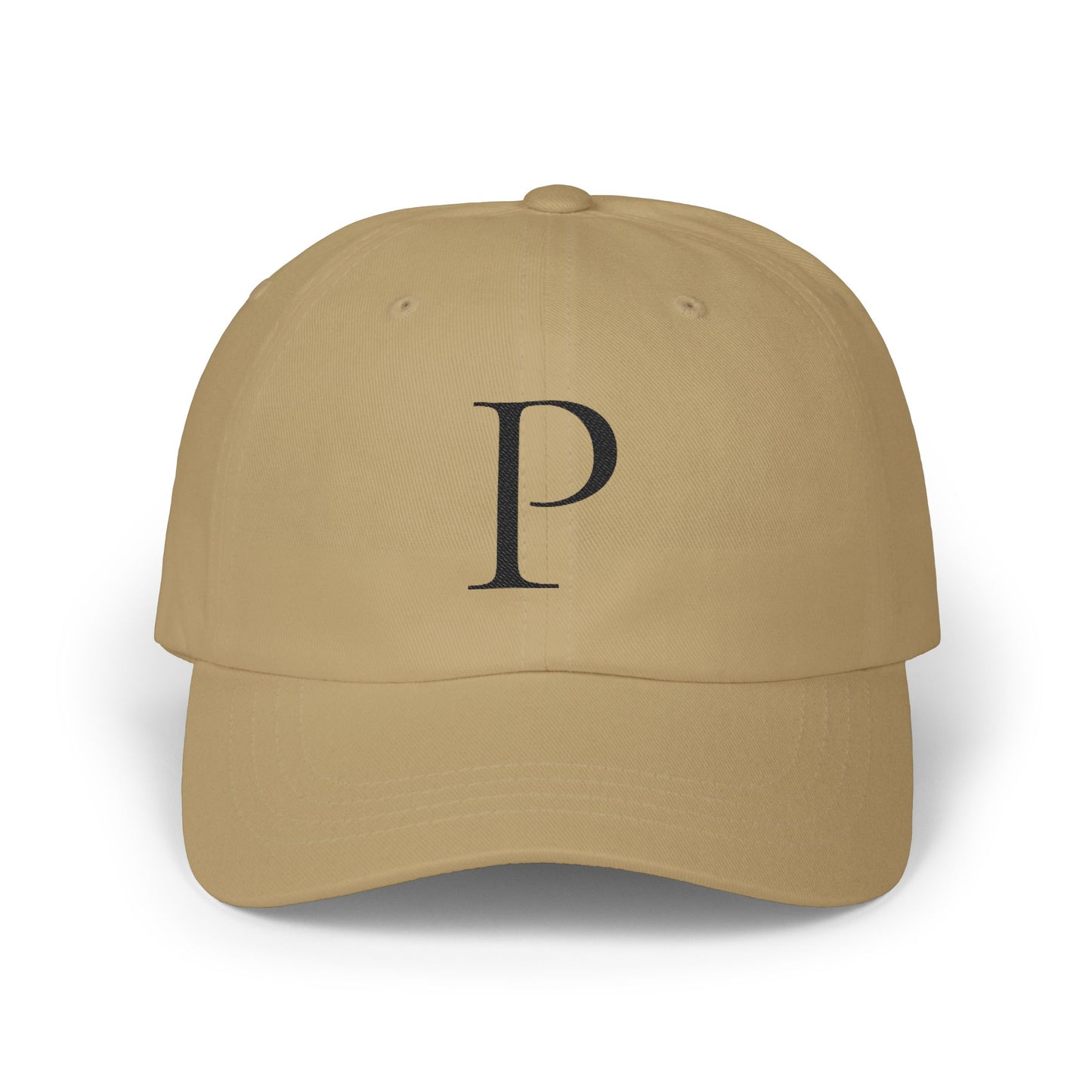 Wear My Story Embroidered Initial Hat - Letter P on the Classic Dad Cap