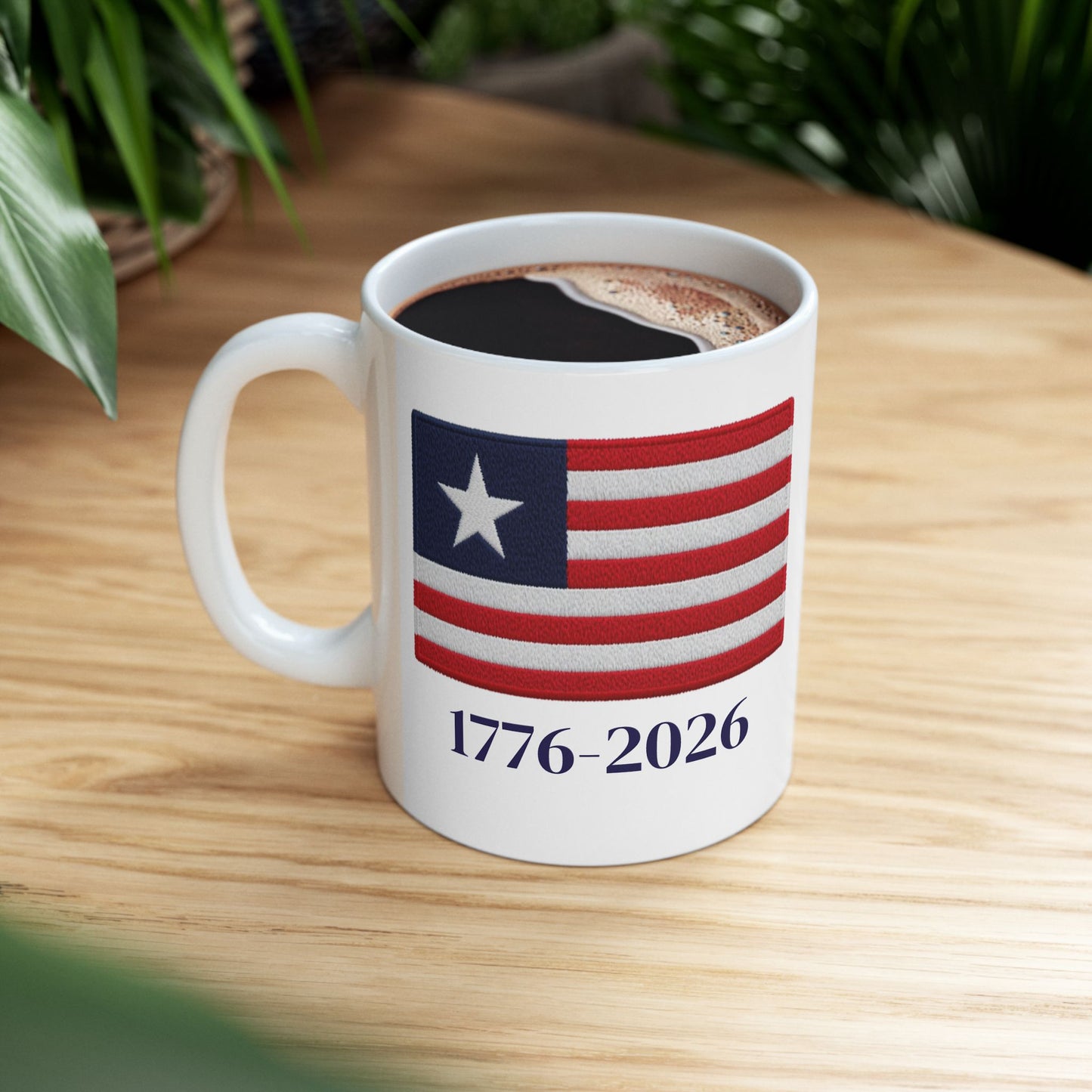 250th Anniversary USA Flag Ceramic Mug - Patriotic 1776–2026 Commemorative Coffee Cup (11oz/15oz)