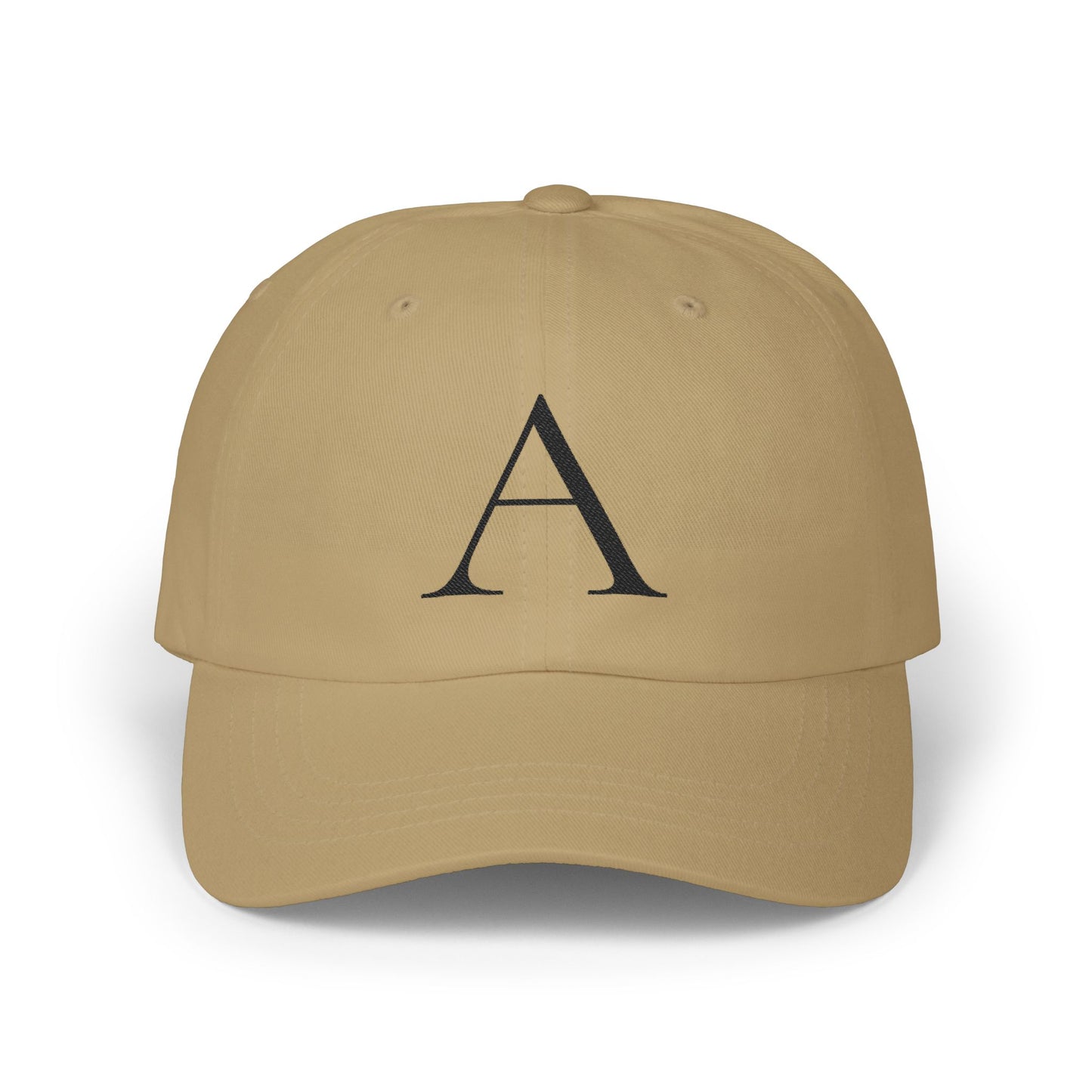Wear My Story Embroidered Initial Hat - Letter A on the Classic Dad Cap