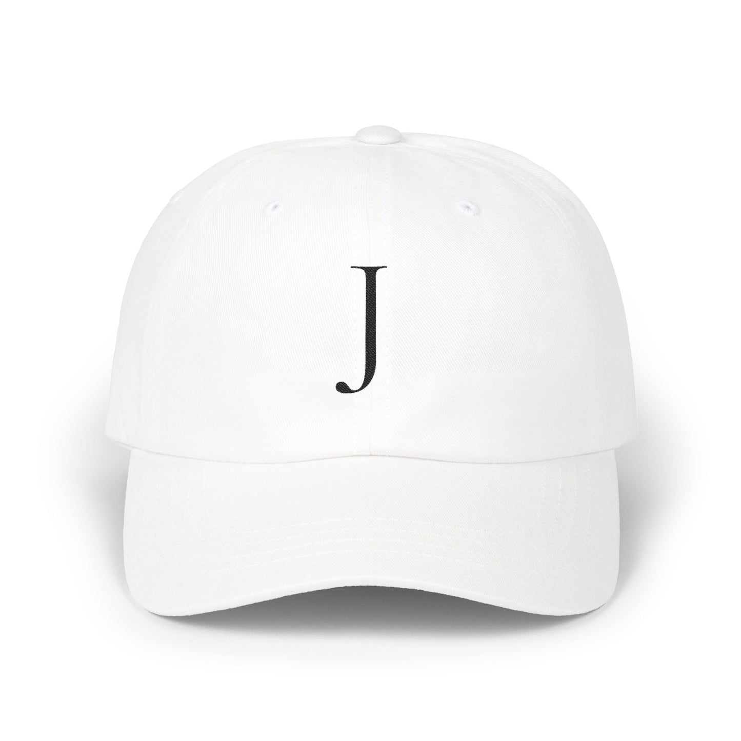 Wear My Story Embroidered Initial Hat - Letter J on the Classic Dad Cap