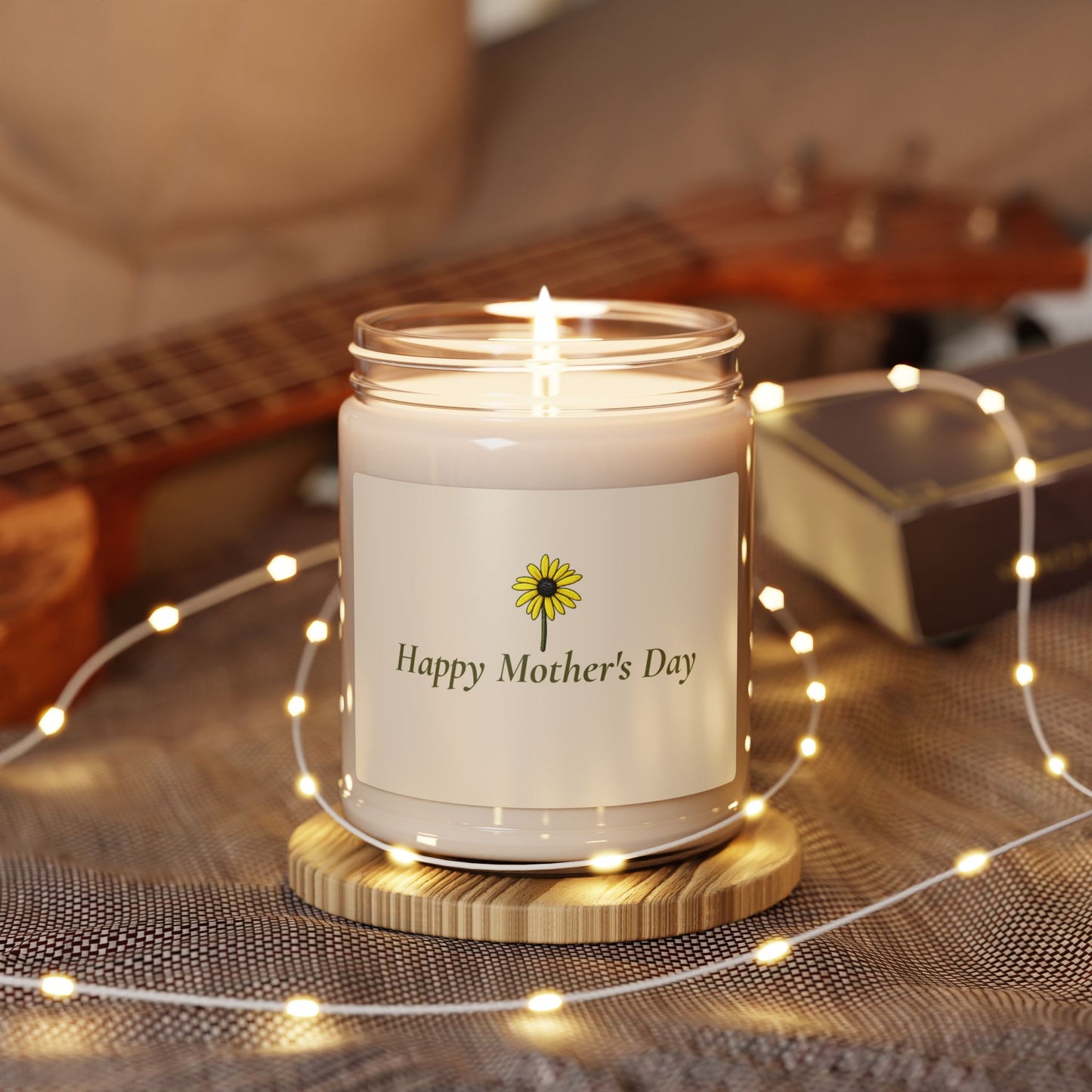 Happy Mother’s Day Black -Eyed Susan Candle - Floral Design 9 oz soy candle - 8 different scents