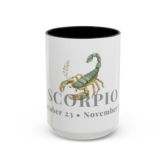 Scorpio Zodiac Mug - October 23 - November 21 Astrology Coffee Cup - Scorpion Zodiac Sign Mug - 15 oz.