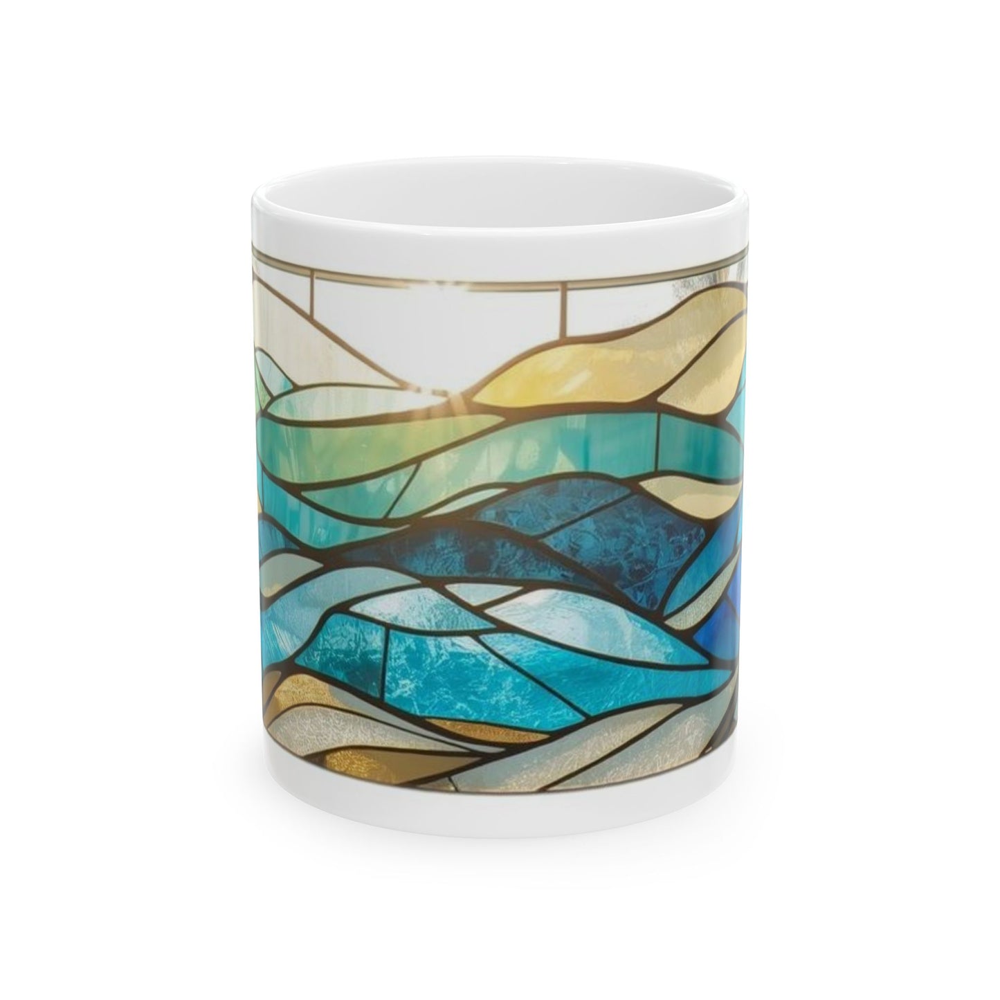 Sea Glass Wave Mosaic Mug – 11oz/15oz