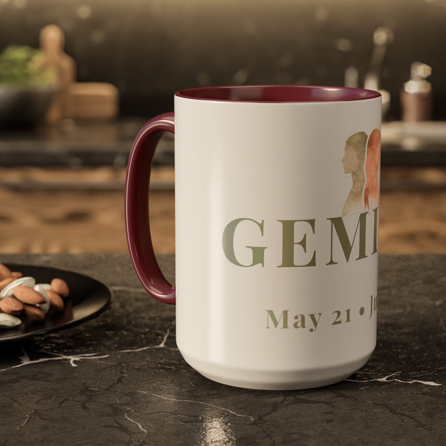 Gemini Zodiac Mug - May 21 - June 20 Astrology Coffee Cup - Twins Zodiac Sign Mug - 15 oz.