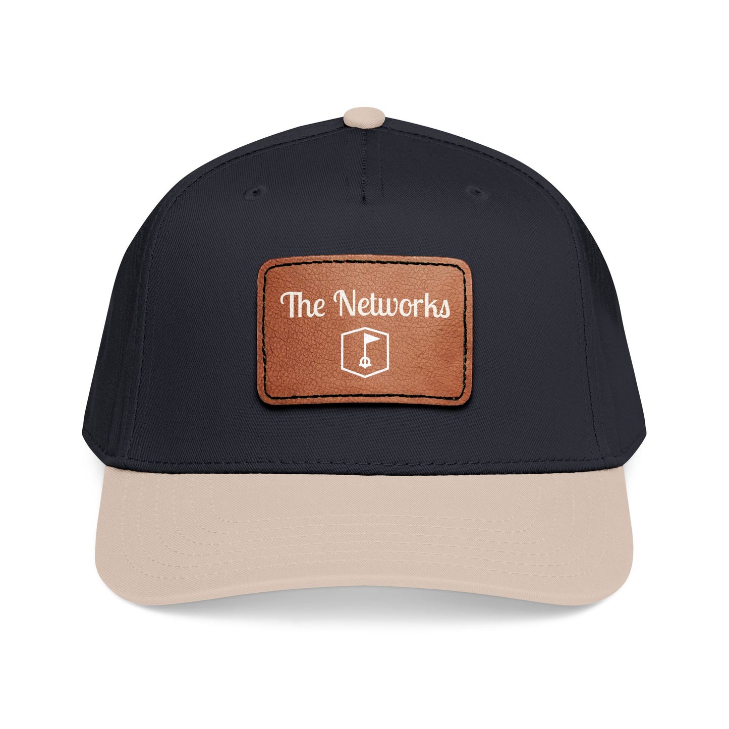 Copy of Mid Profile Baseball Cap with Leather Patch (Rectangle)