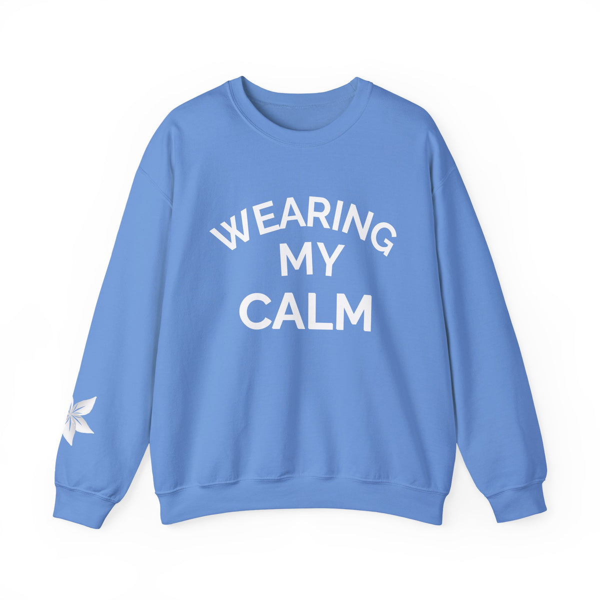 Wearing My Calm Crewneck Sweatshirt, Cozy Unisex Sweatshirt, Relaxed Fit Apparel, Gift for Mindfulness Lovers, Everyday Comfort Wear, [...]