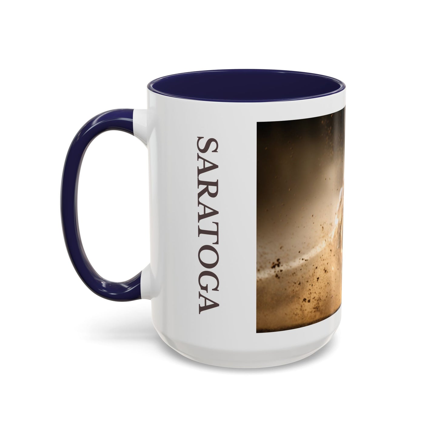 Horse-Inspired Saratoga Coffee Mug, Equestrian Town-Inspired Accent Coffee Mug, 15oz