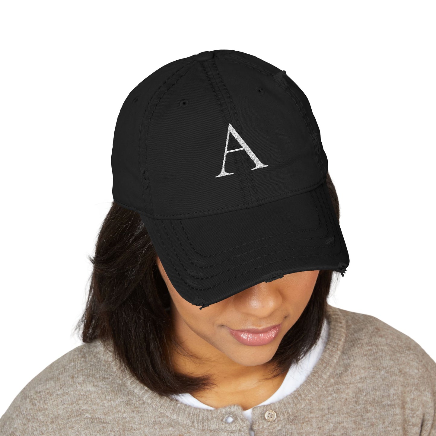 Custom Initial Embroidered Hat/Personalized Monogram Dad Cap (A-Z)