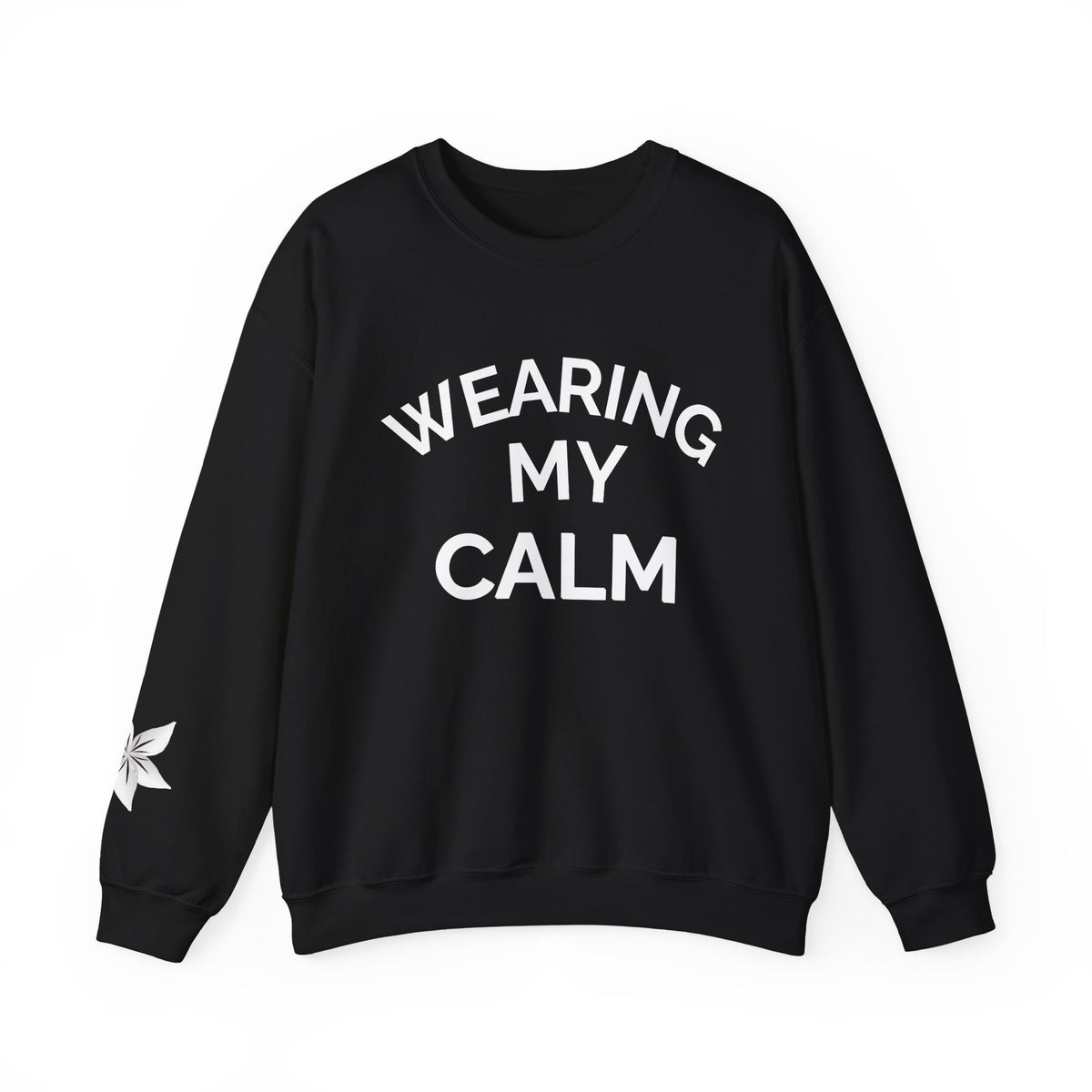 Wearing My Calm Crewneck Sweatshirt, Cozy Unisex Sweatshirt, Relaxed Fit Apparel, Gift for Mindfulness Lovers, Everyday Comfort Wear, [...]