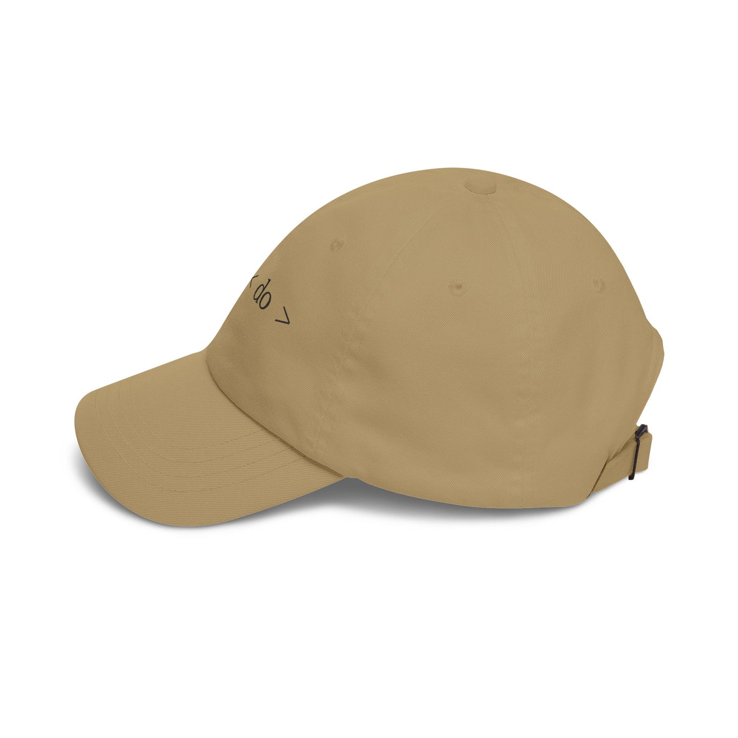 Think < Do > Minimalist Embroidered Dad Cap | Espresso Brown Thread