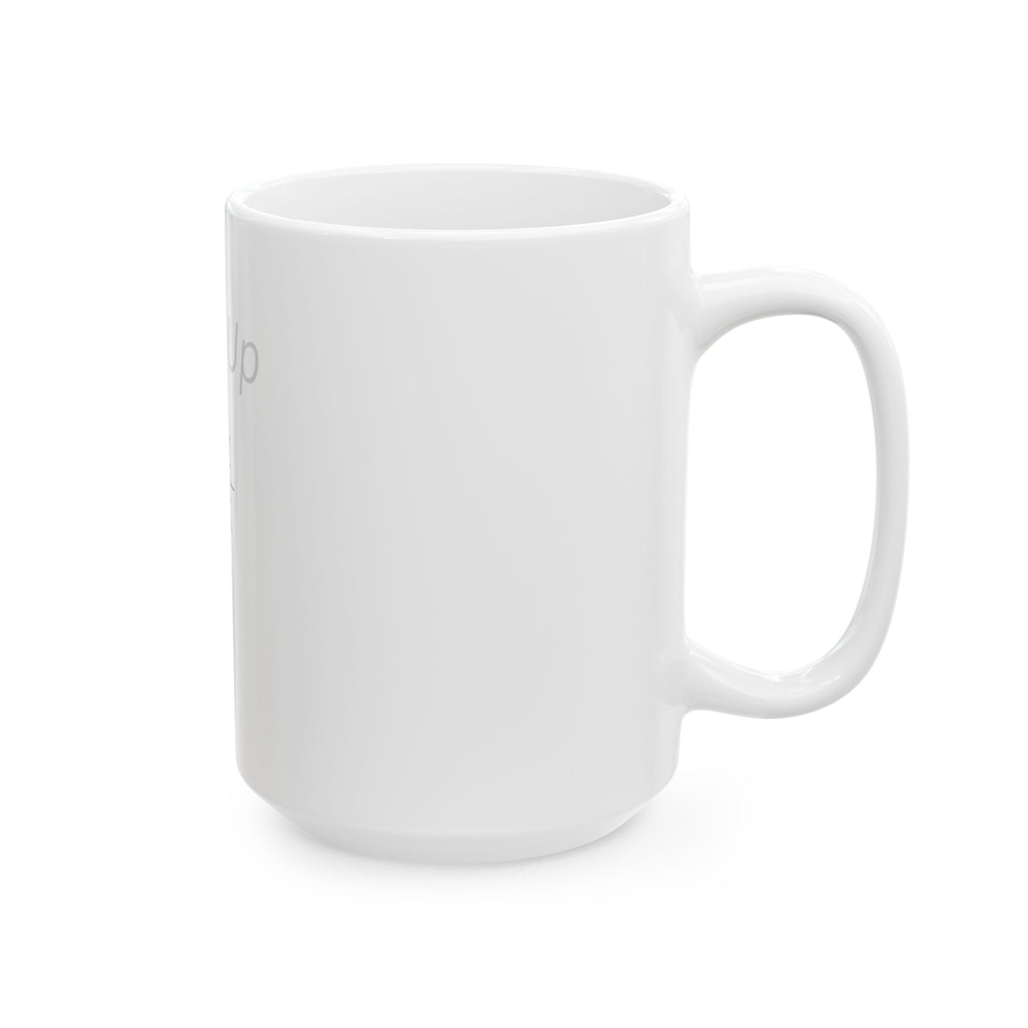 Look Up Sun Coffee Mug in Light Grey on White