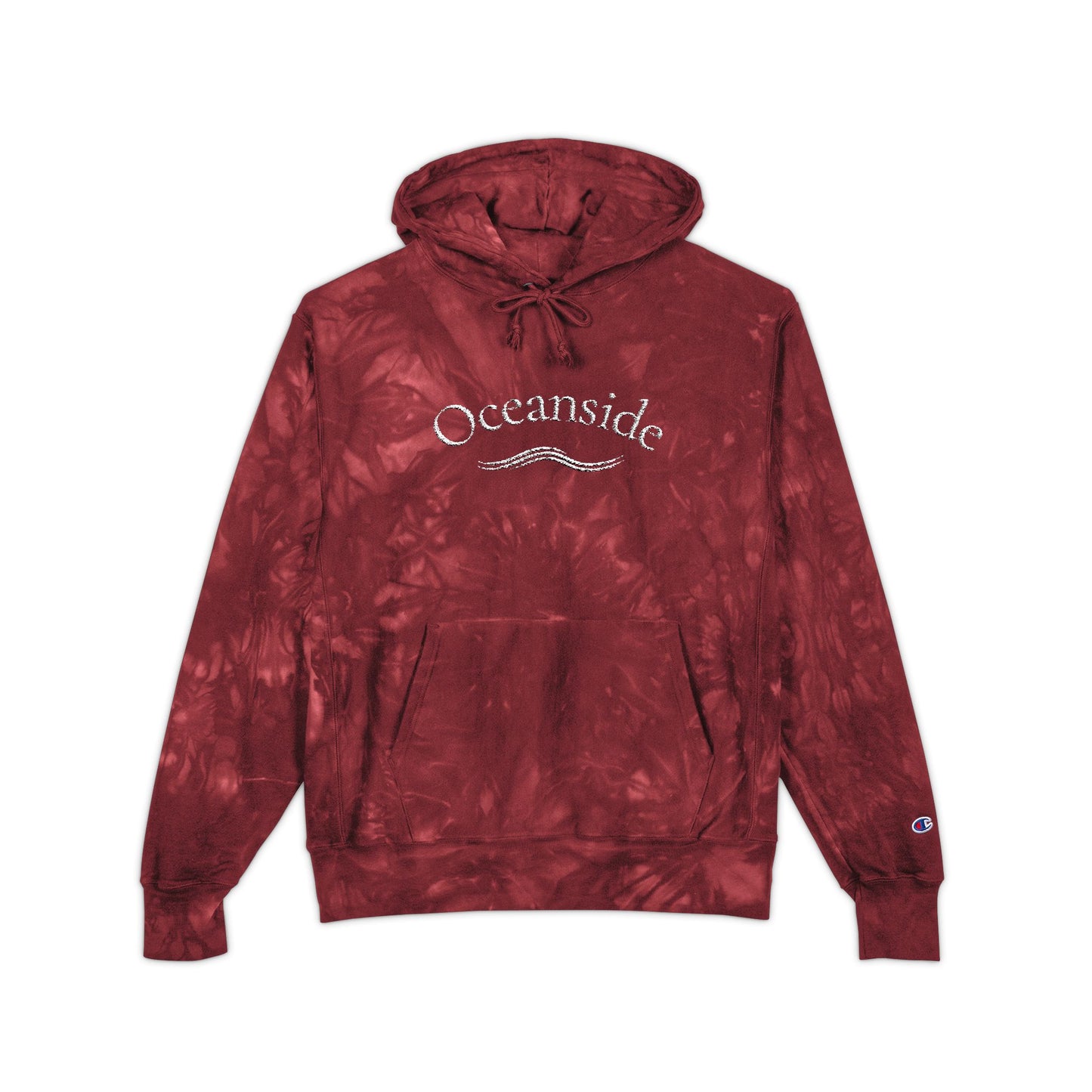 Oceanside Embroidered Tie-Dye Hoodie