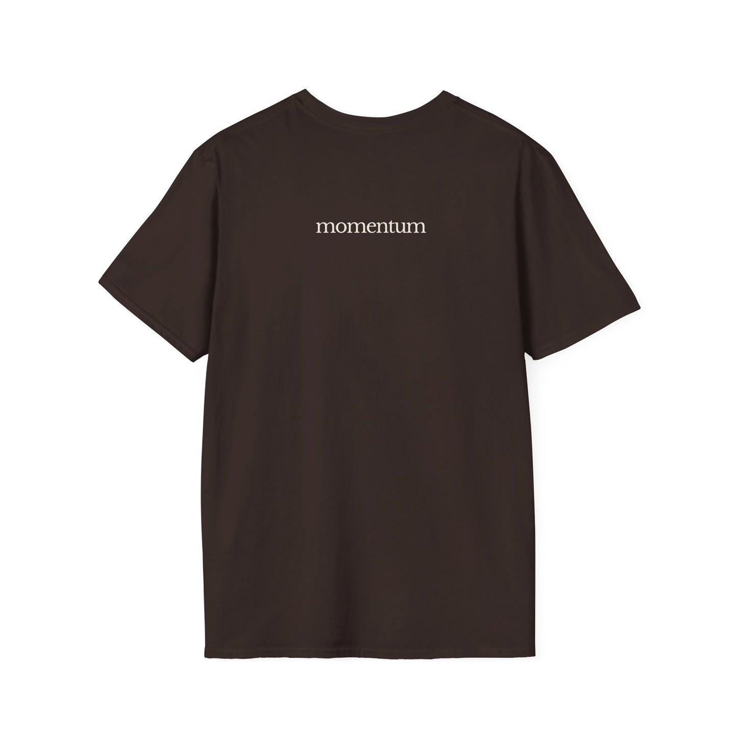 think < do > Unisex Softstyle T-Shirt | Minimalist Inspirational Tee with Momentum Back Detail