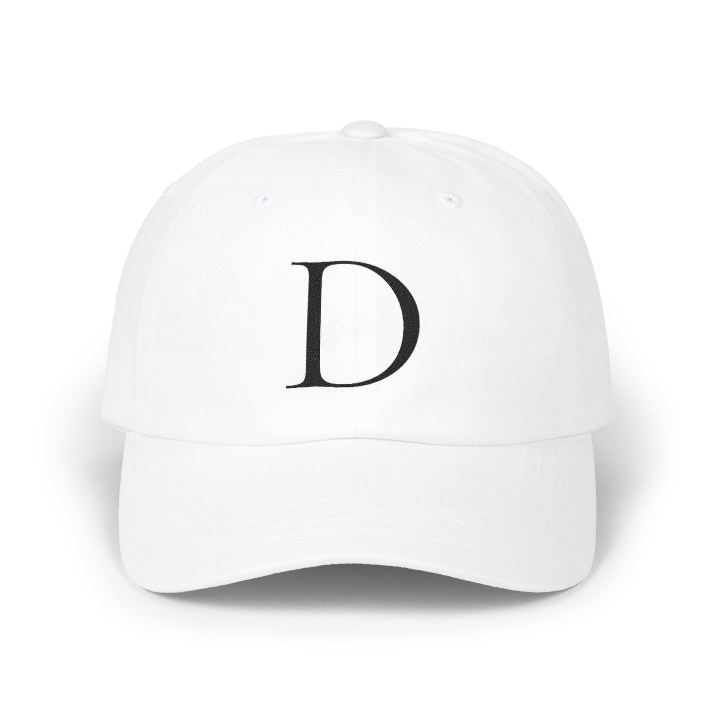Wear My Story Embroidered Initial Hat - Letter D on the Classic Dad Cap