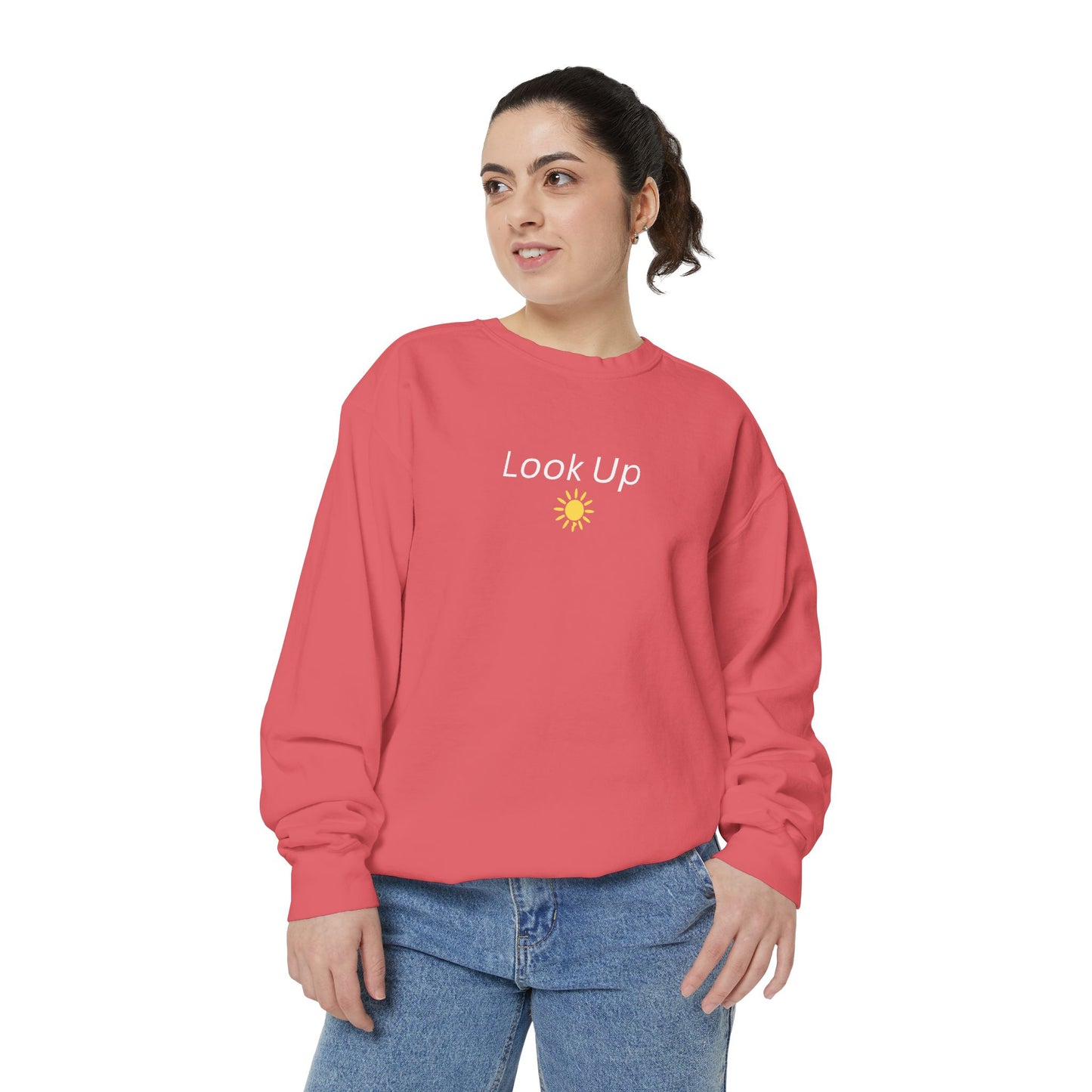 Look Up Sweatshirt- Minimal Sun Crewneck