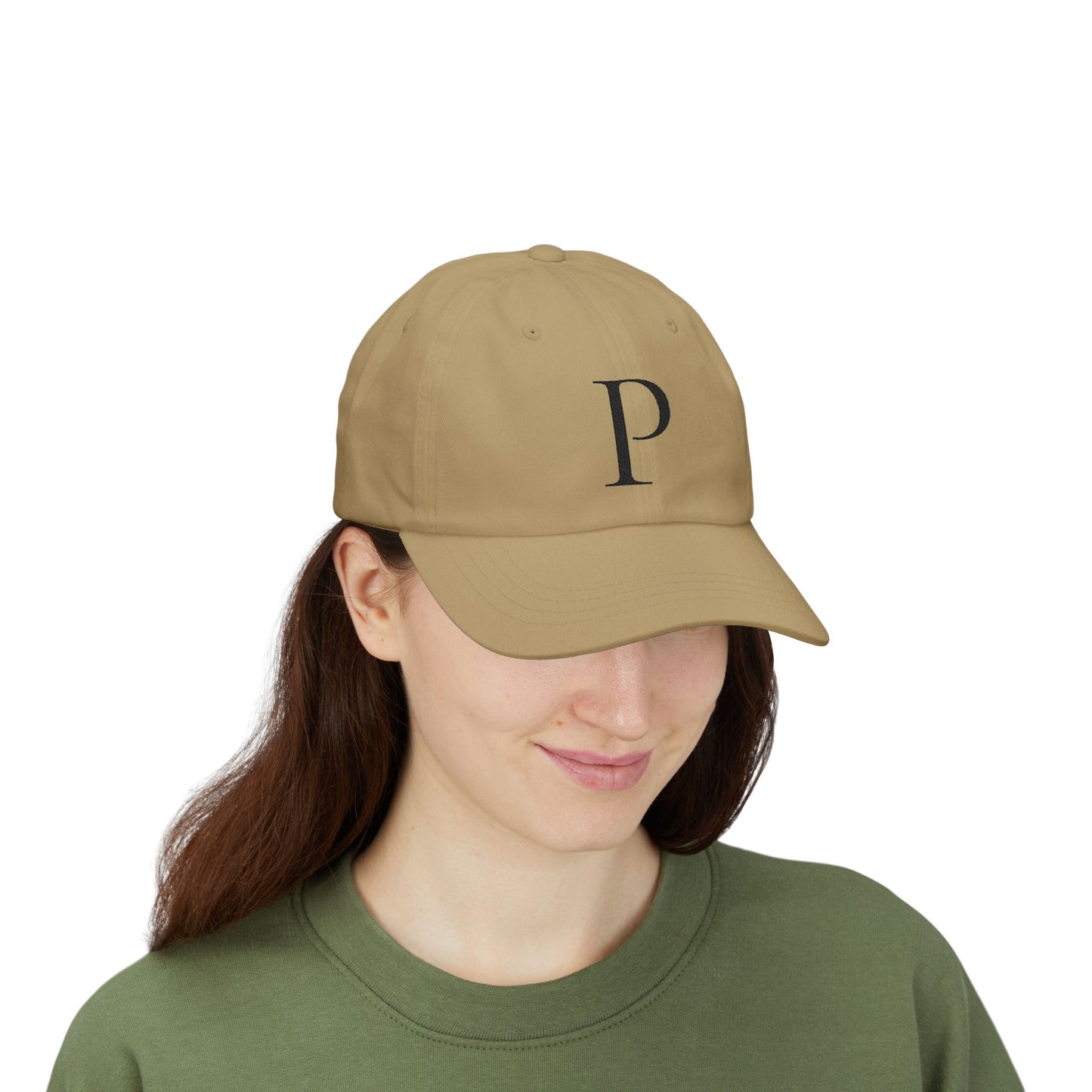 Wear My Story Embroidered Initial Hat - Letter P on the Classic Dad Cap