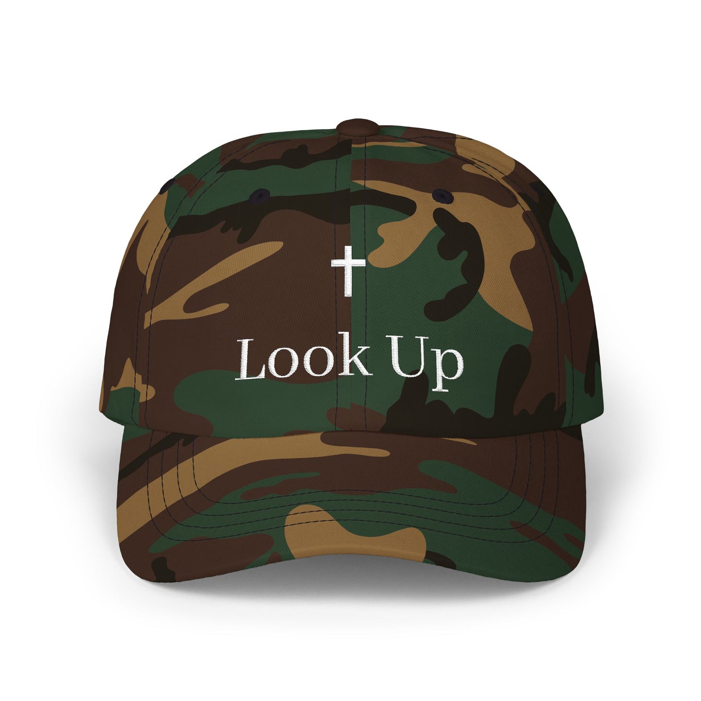 Look Up Cross embroidered Dad Hat-Inspirational Vintage Faith Cap