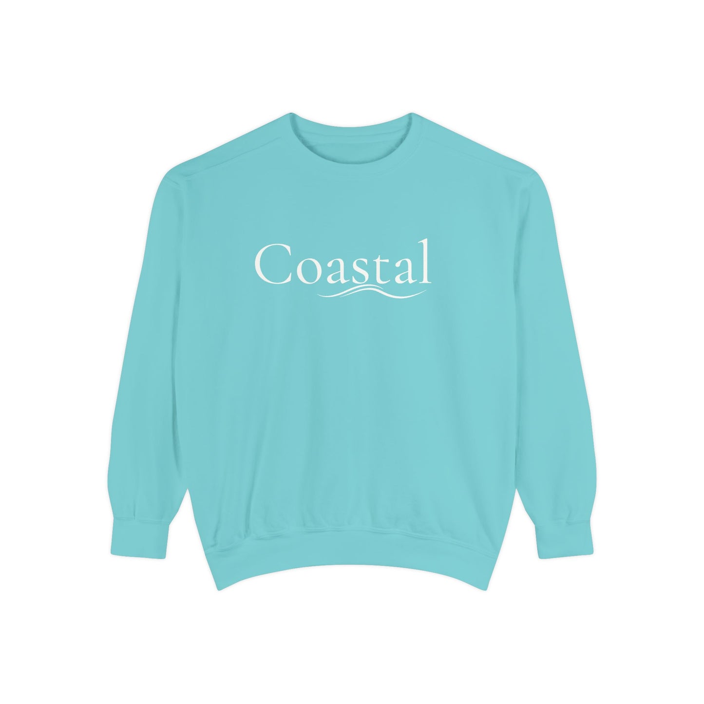 Beach Graphic Sweatshirt — Retro Wave Script Pullover