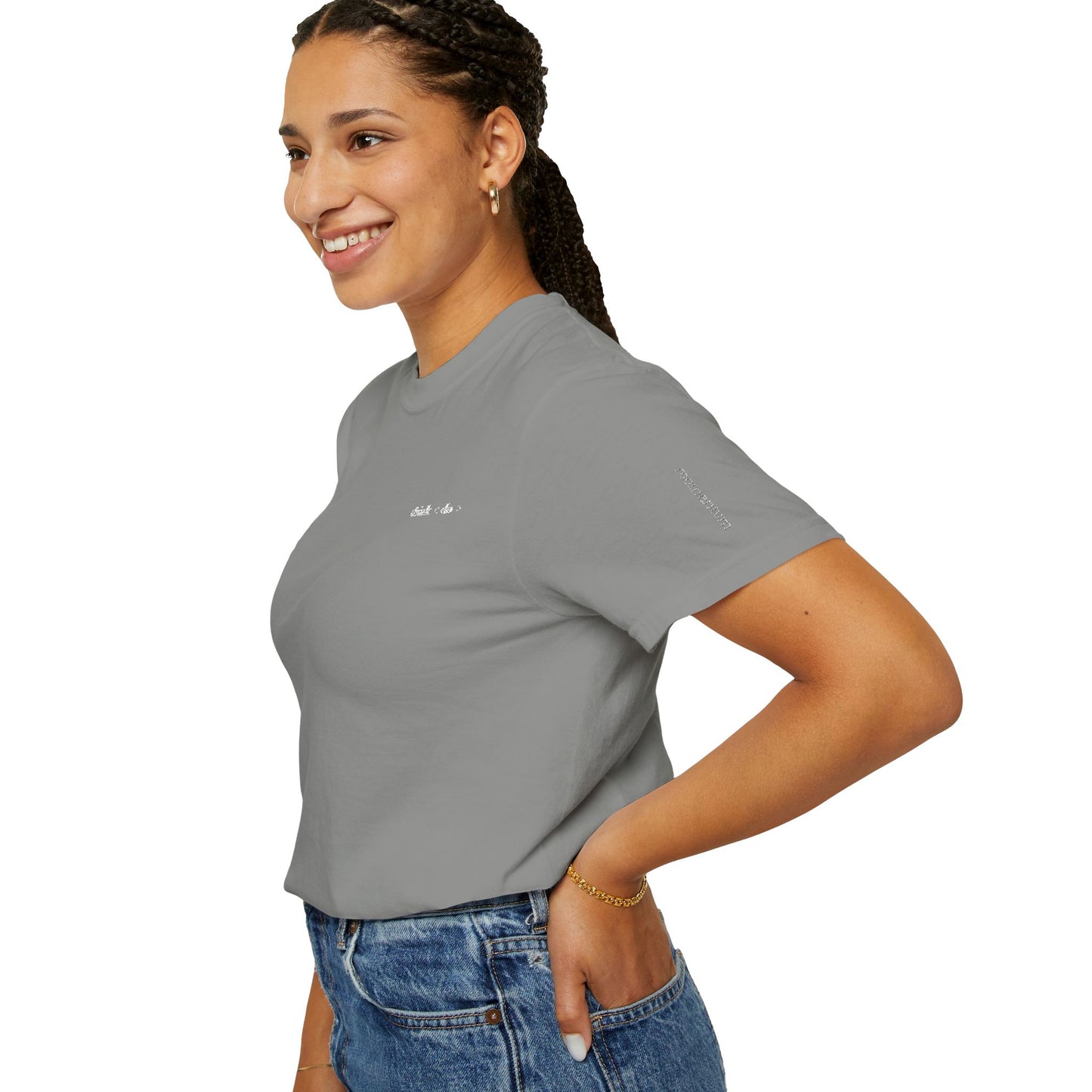 Think < Do > Embroidered Unisex T-Shirt | Minimalist Everyday Tee | Ivory Thread