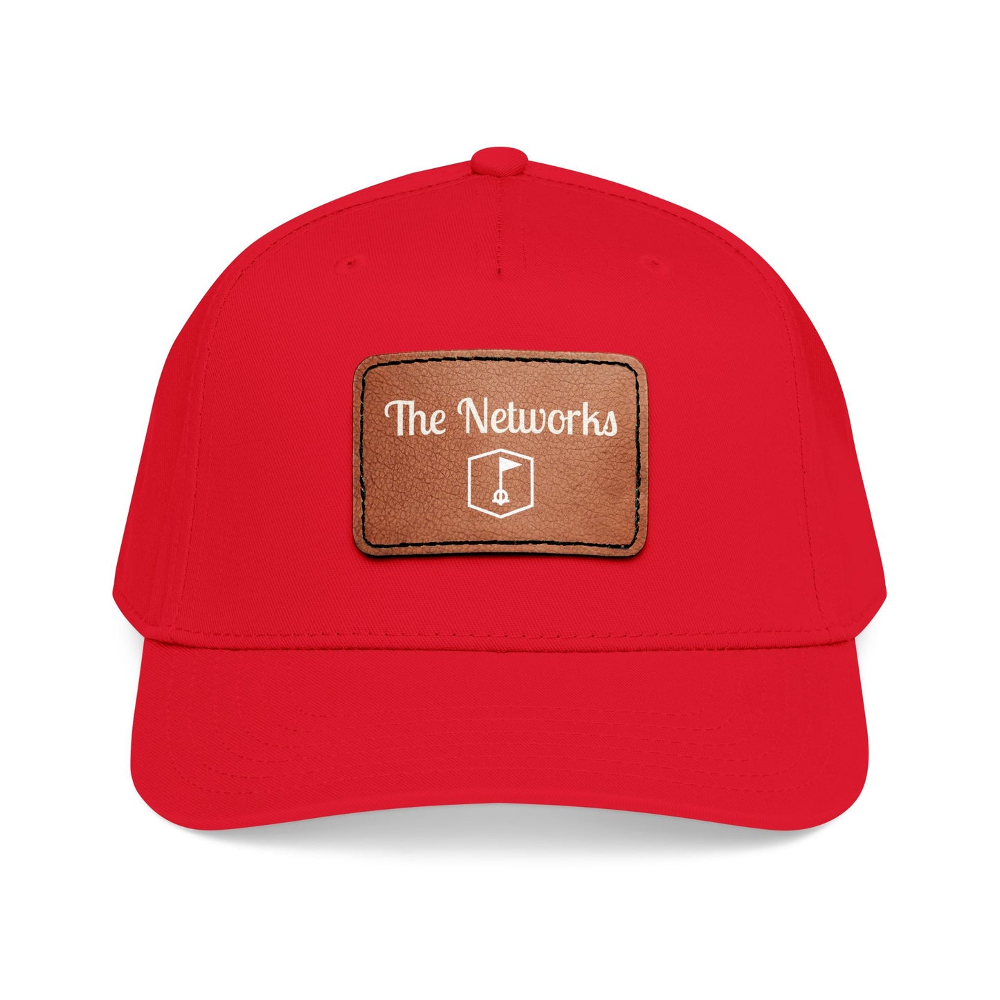 Copy of Mid Profile Baseball Cap with Leather Patch (Rectangle)