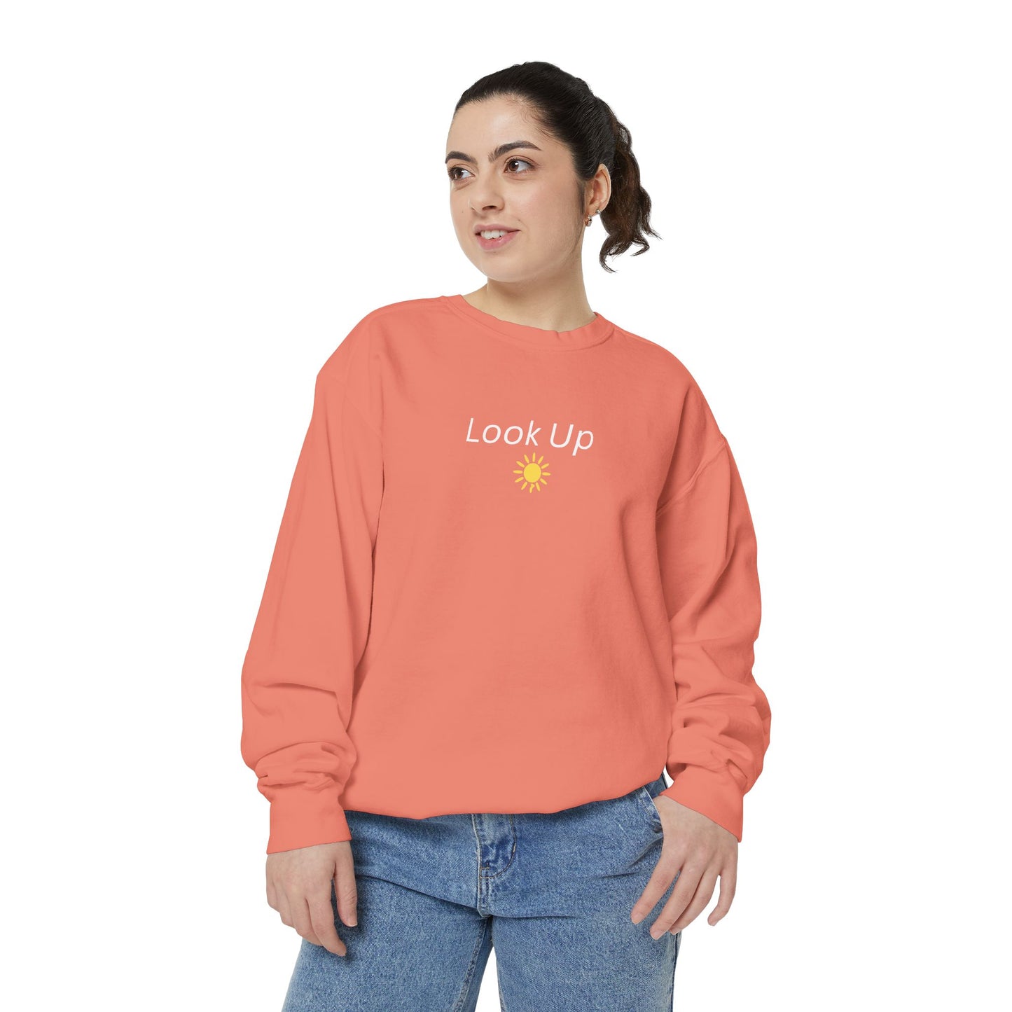 Look Up Sweatshirt- Minimal Sun Crewneck