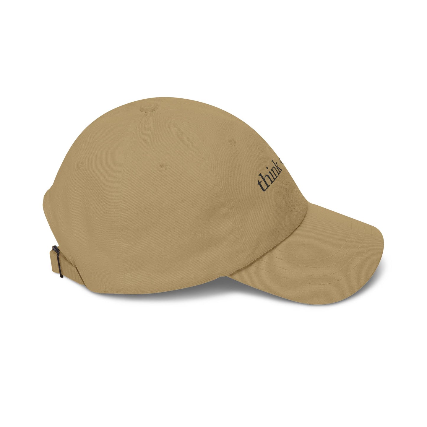 Think < Do > Minimalist Embroidered Dad Cap | Espresso Brown Thread