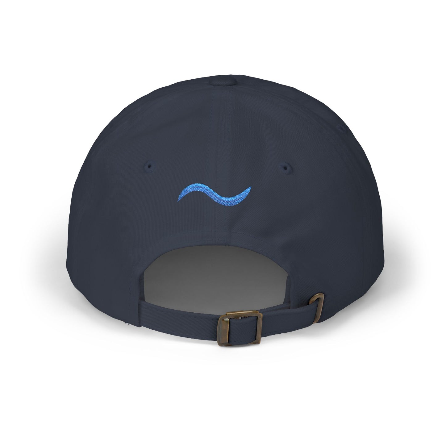 My Happy Place Is the Sea Embroidered White Dad Cap