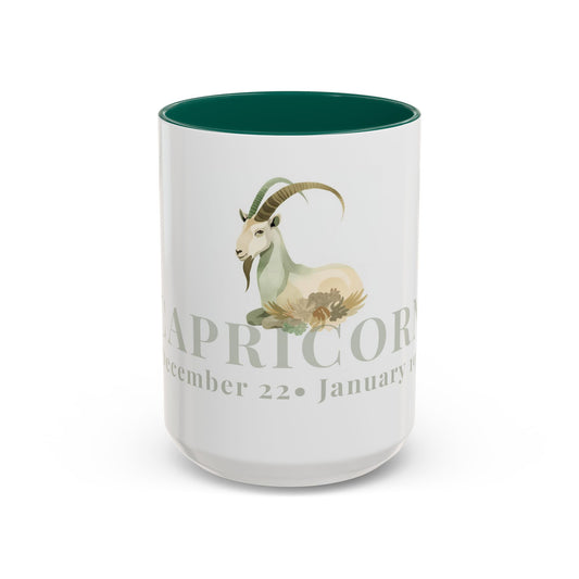 Capricorn Zodiac Mug - December 22- January 19 Astrology Coffee Cup - The Goat  Zodiac Sign Mug - 15 oz.