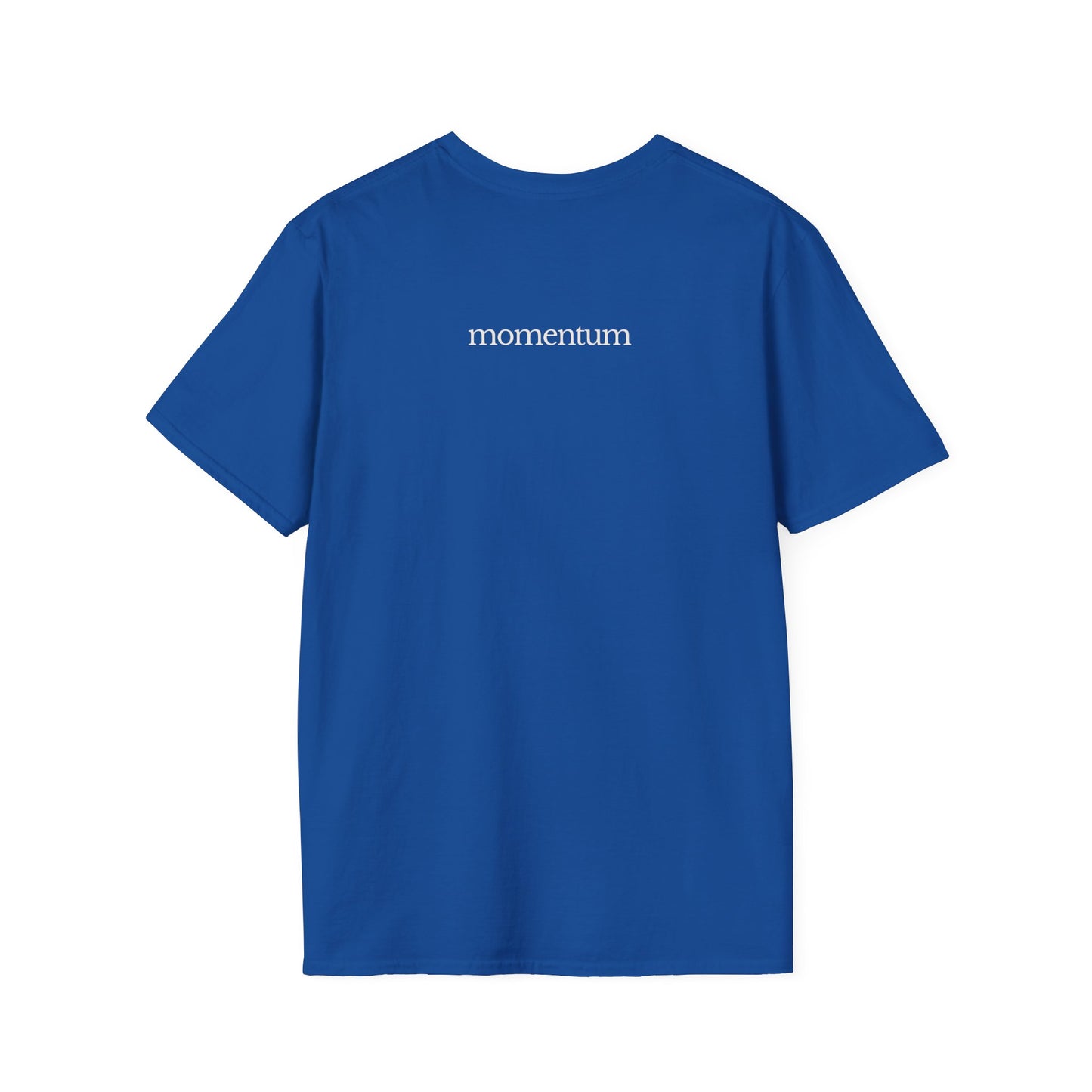 think < do > Unisex Softstyle T-Shirt | Minimalist Inspirational Tee with Momentum Back Detail