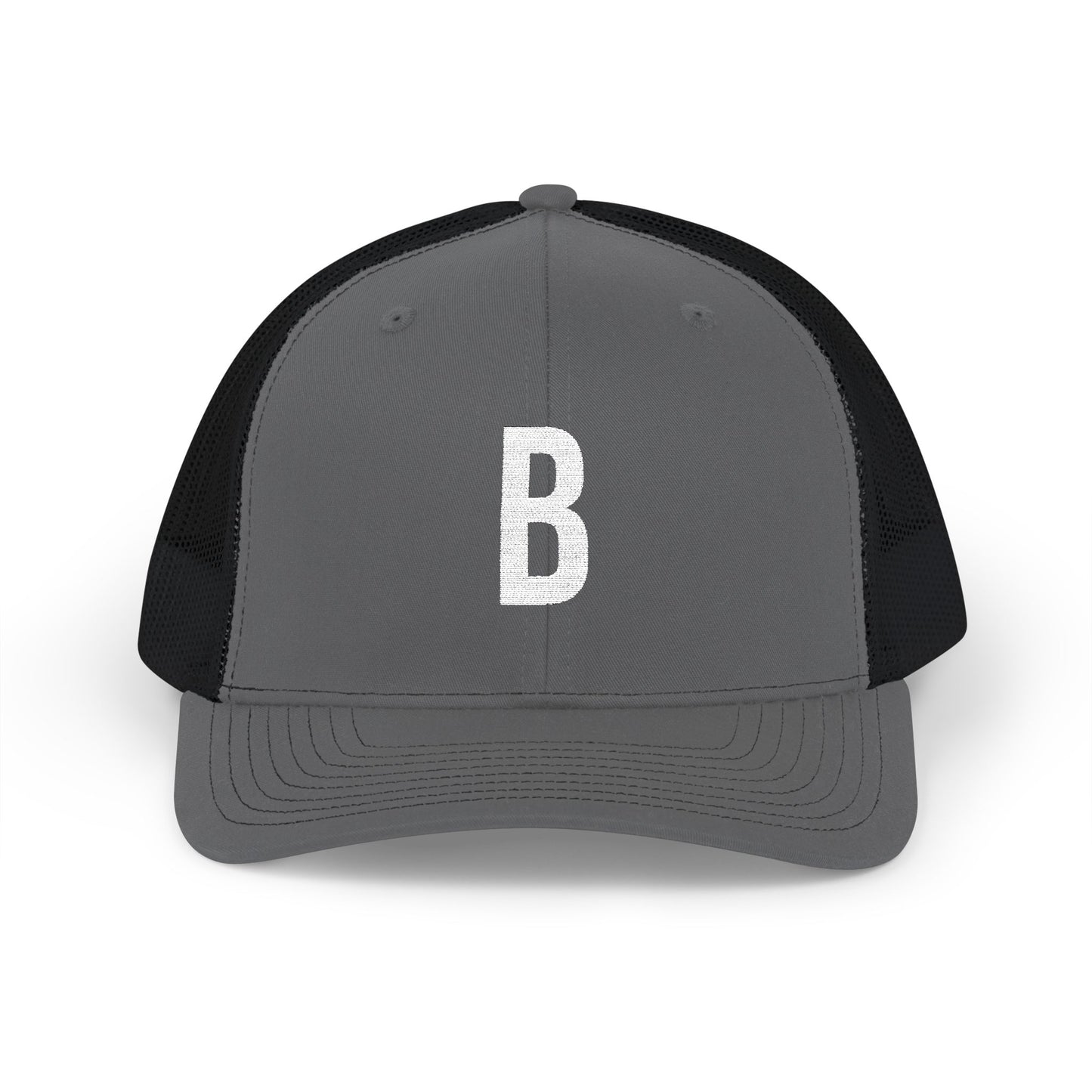 Boston (B) Embroidered Monogram Snapback Trucker Cap - Heritage Places Collection