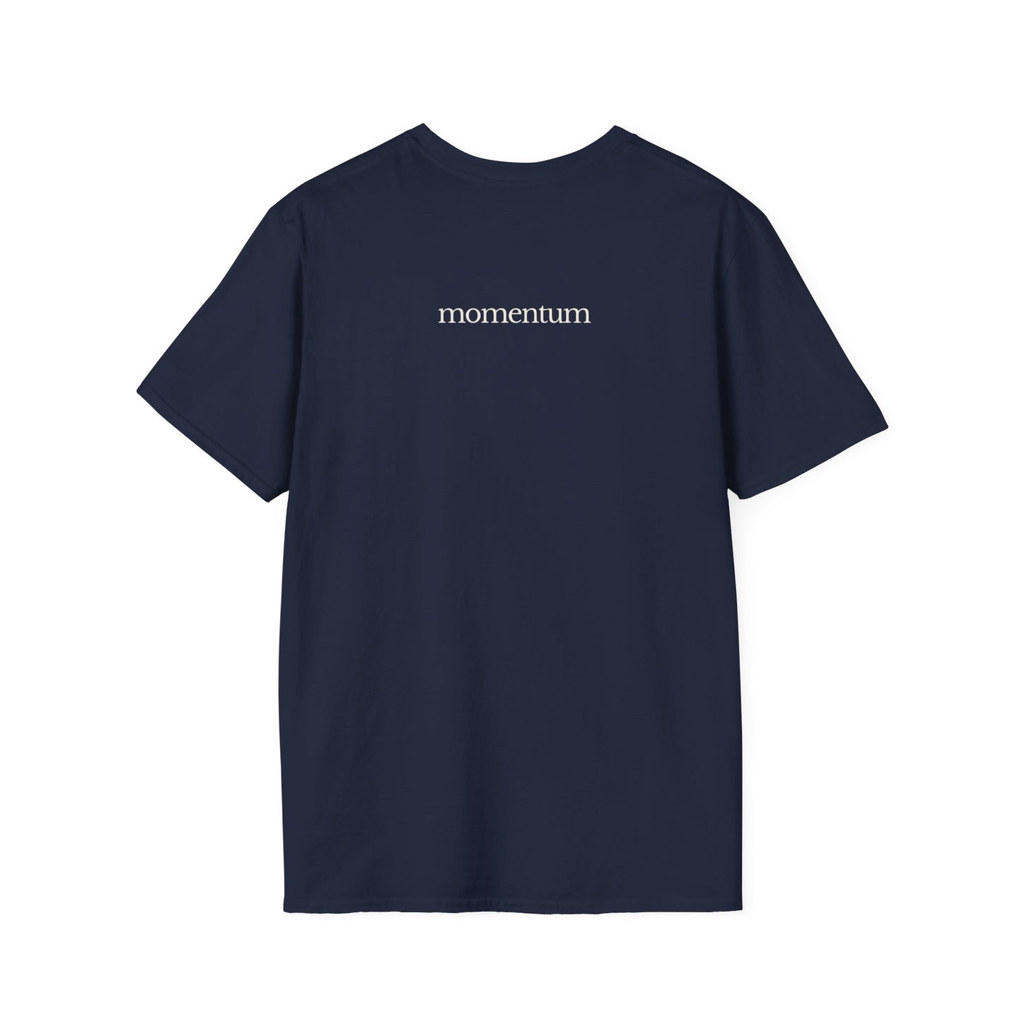think < do > Unisex Softstyle T-Shirt | Minimalist Inspirational Tee with Momentum Back Detail