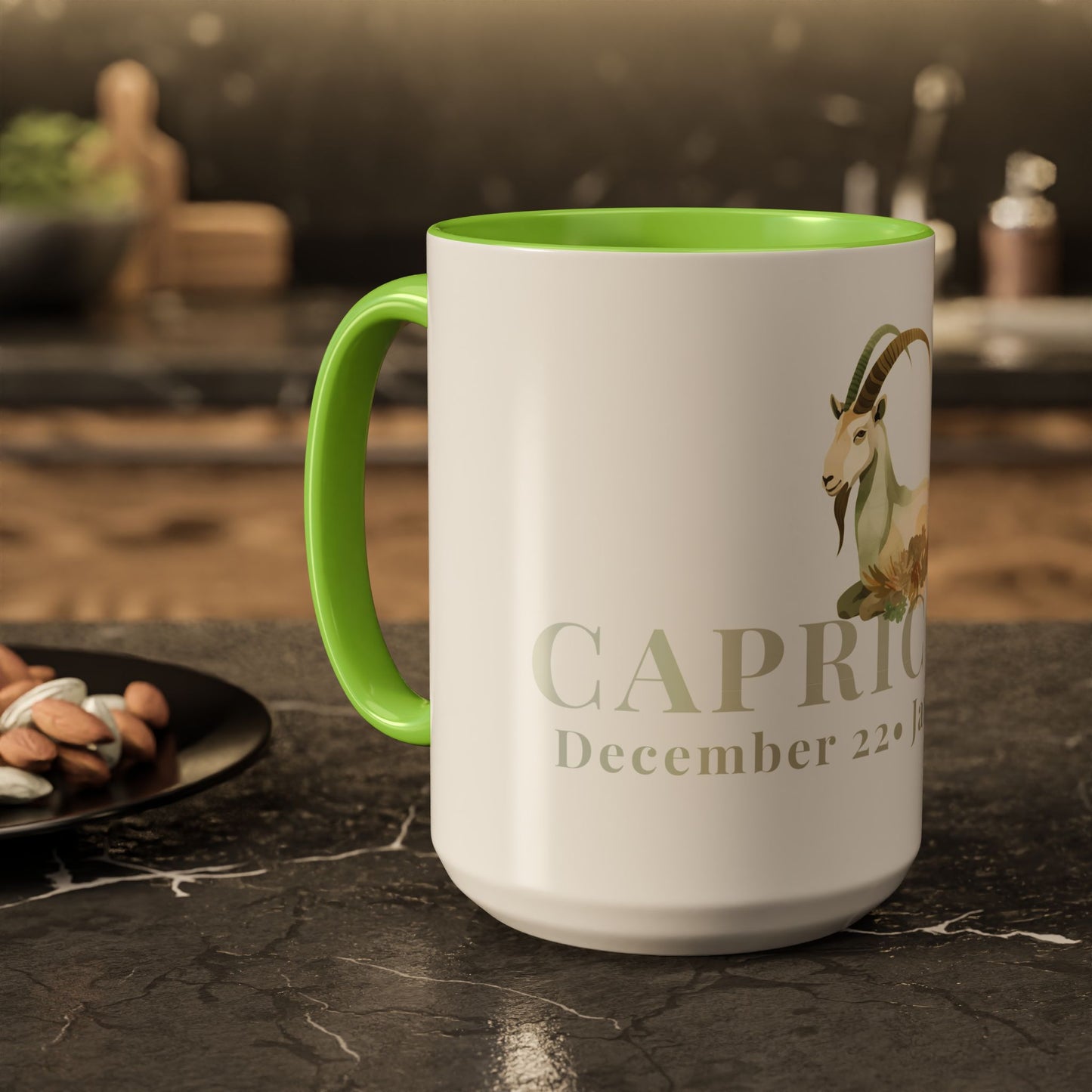 Capricorn Zodiac Mug - December 22- January 19 Astrology Coffee Cup - The Goat  Zodiac Sign Mug - 15 oz.