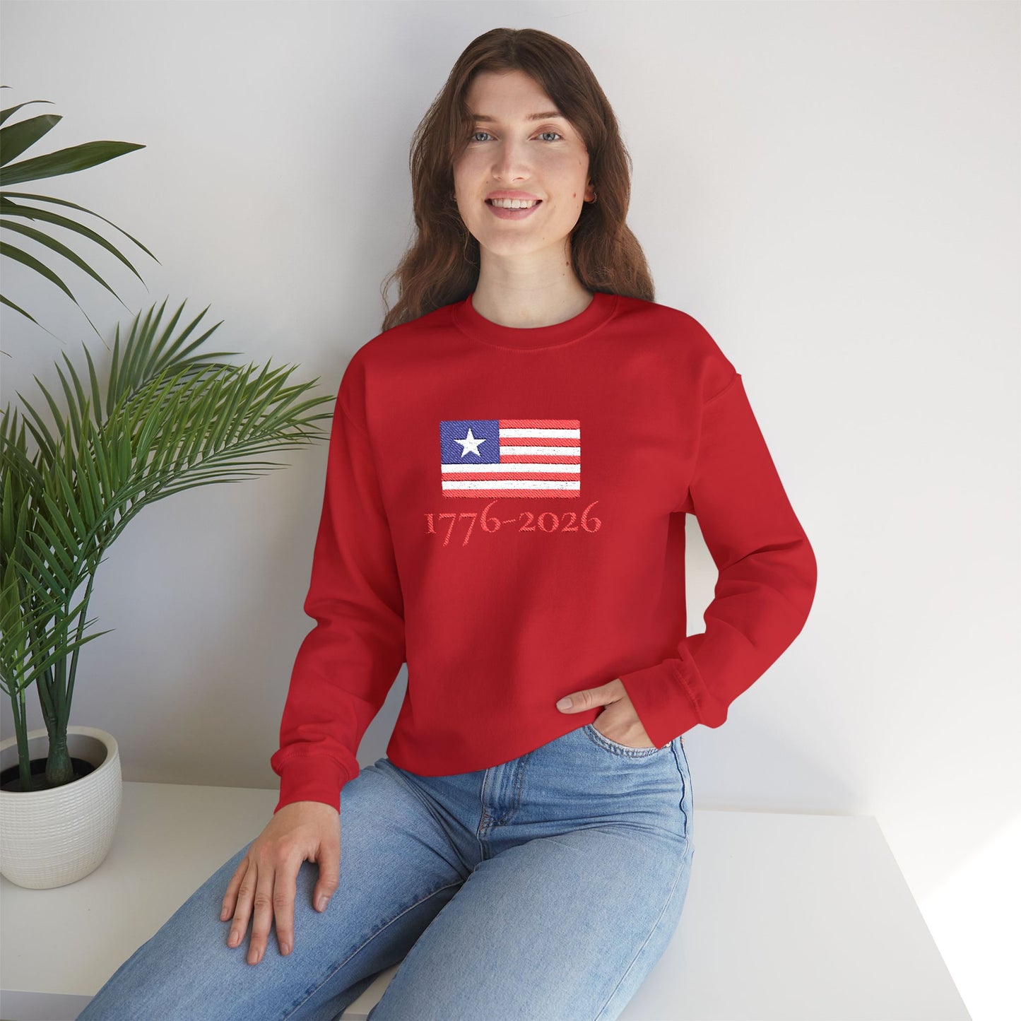 USA  1776–2026 Patriotic Crewneck Sweatshirt