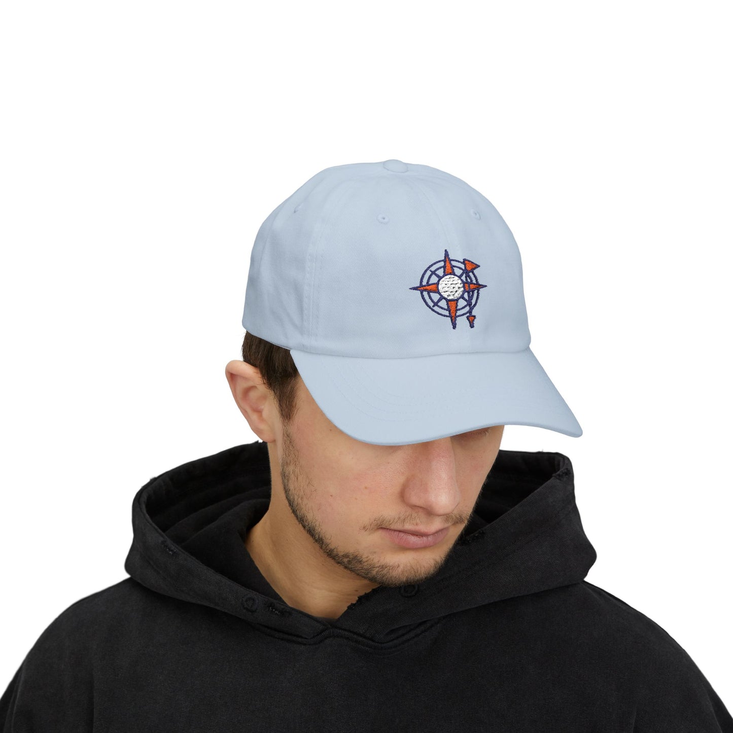 Stay the Course Embroidered Dad Hat | Compass Golf Flag Cap | Vintage Adventure Baseball Hat | Unisex Golf Lifestyle Cap