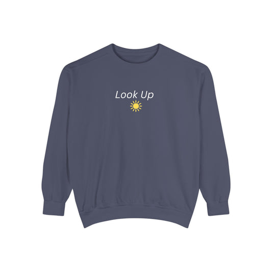 Look Up Sweatshirt- Minimal Sun Crewneck