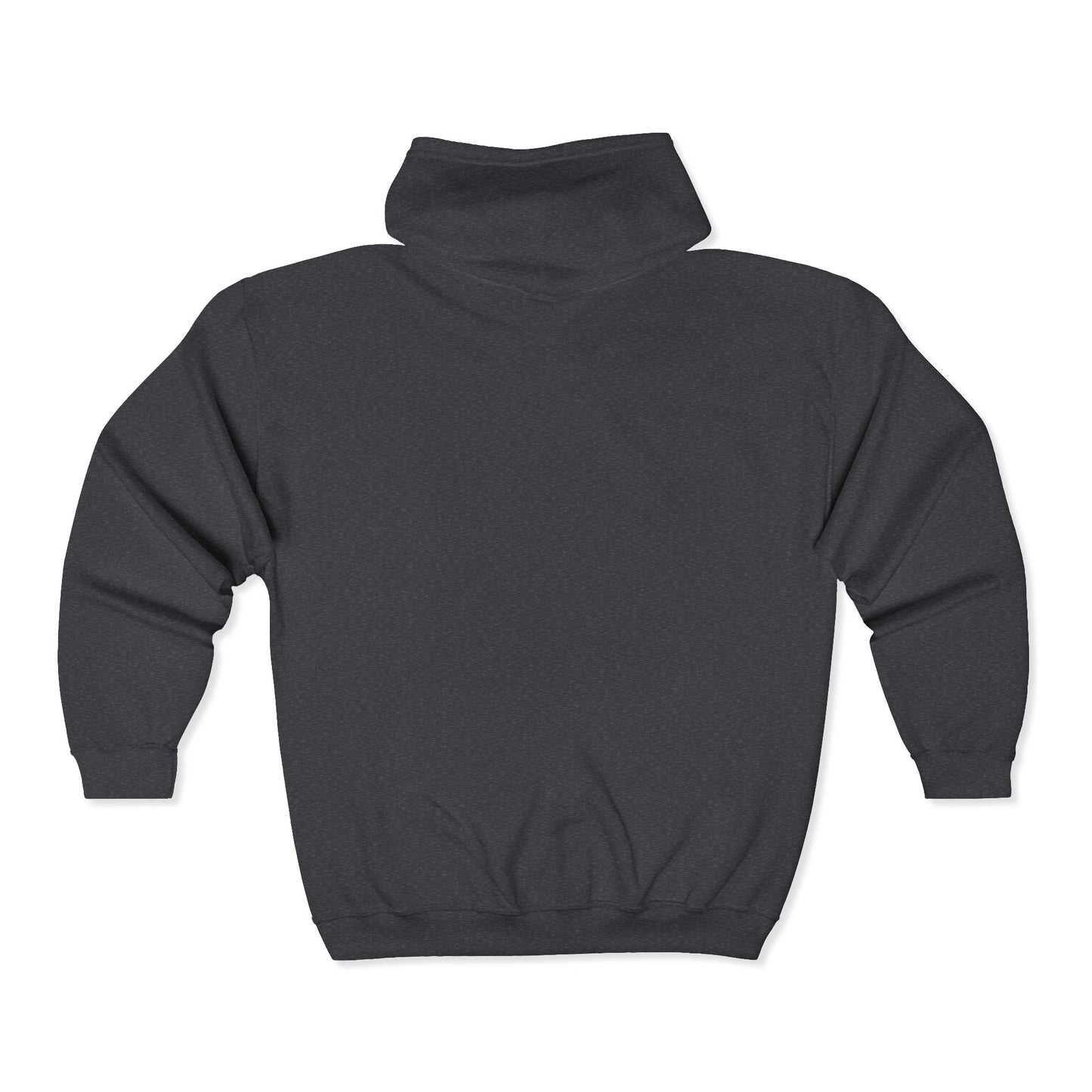 Minimal Wave Zip Hoodie — Subtle Coastal Graphic Full-Zip Sweatshirt