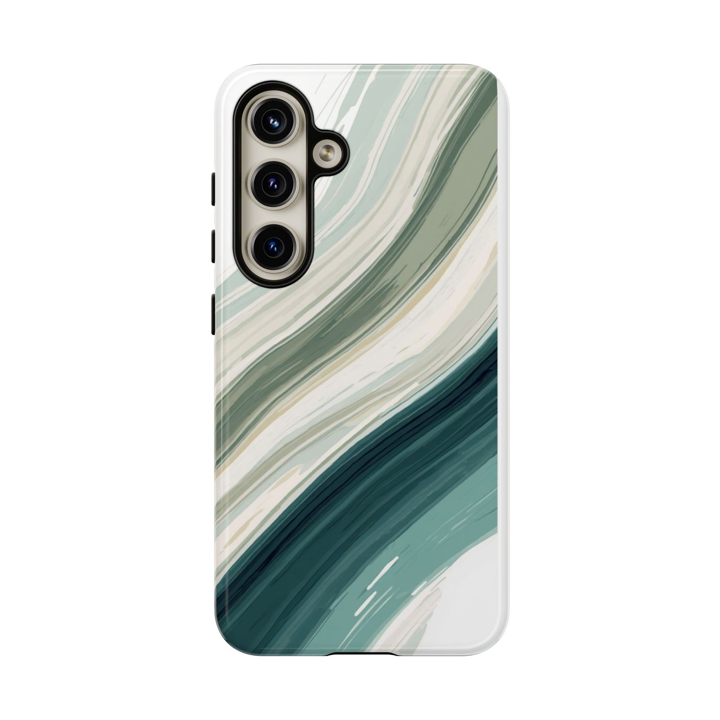 Sea Glass Drift Phone Case – Coastal Abstract Ocean Waves iPhone Case | Sage Green Minimalist Protective Cover