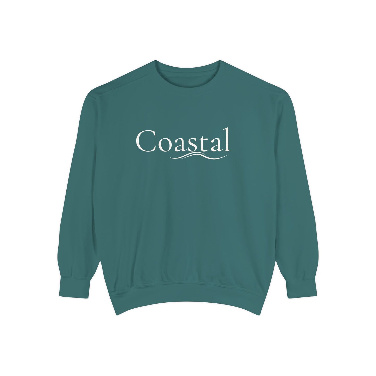 Beach Graphic Sweatshirt — Retro Wave Script Pullover